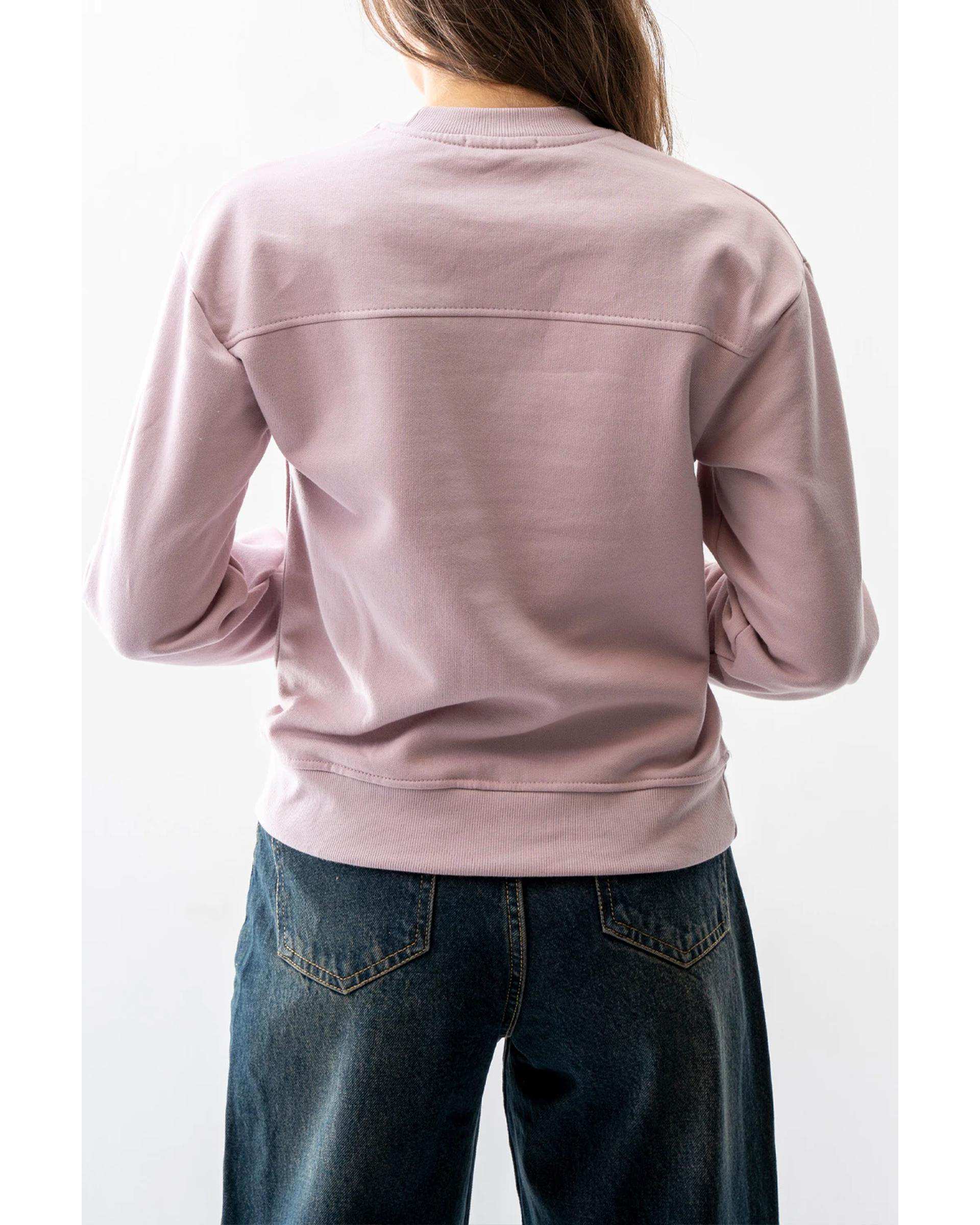 سویشرت زنانه صورتی آر ان اس RNS کد 11032564