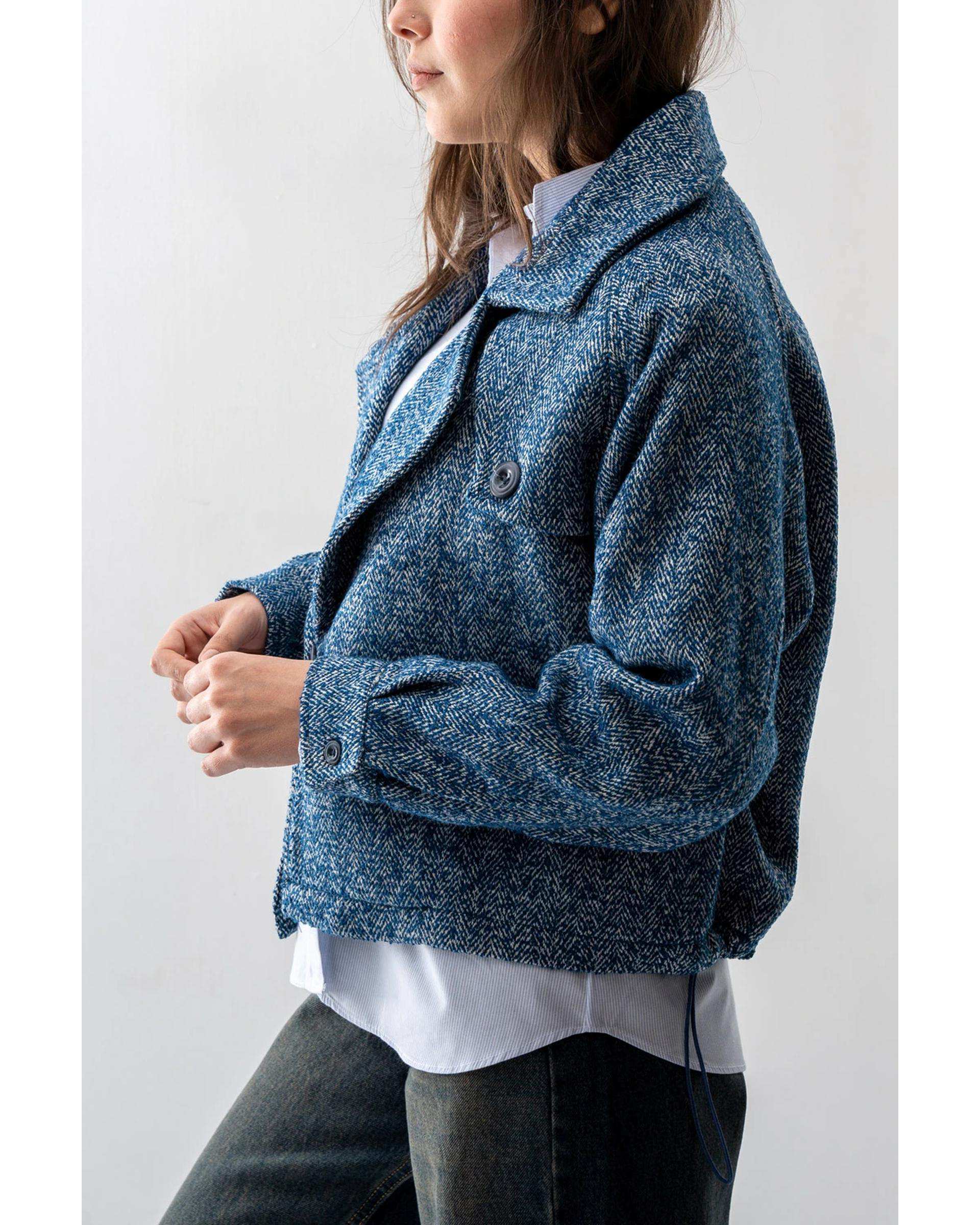 کت زنانه جناقی آبی آر ان اس RNS کد 11122566