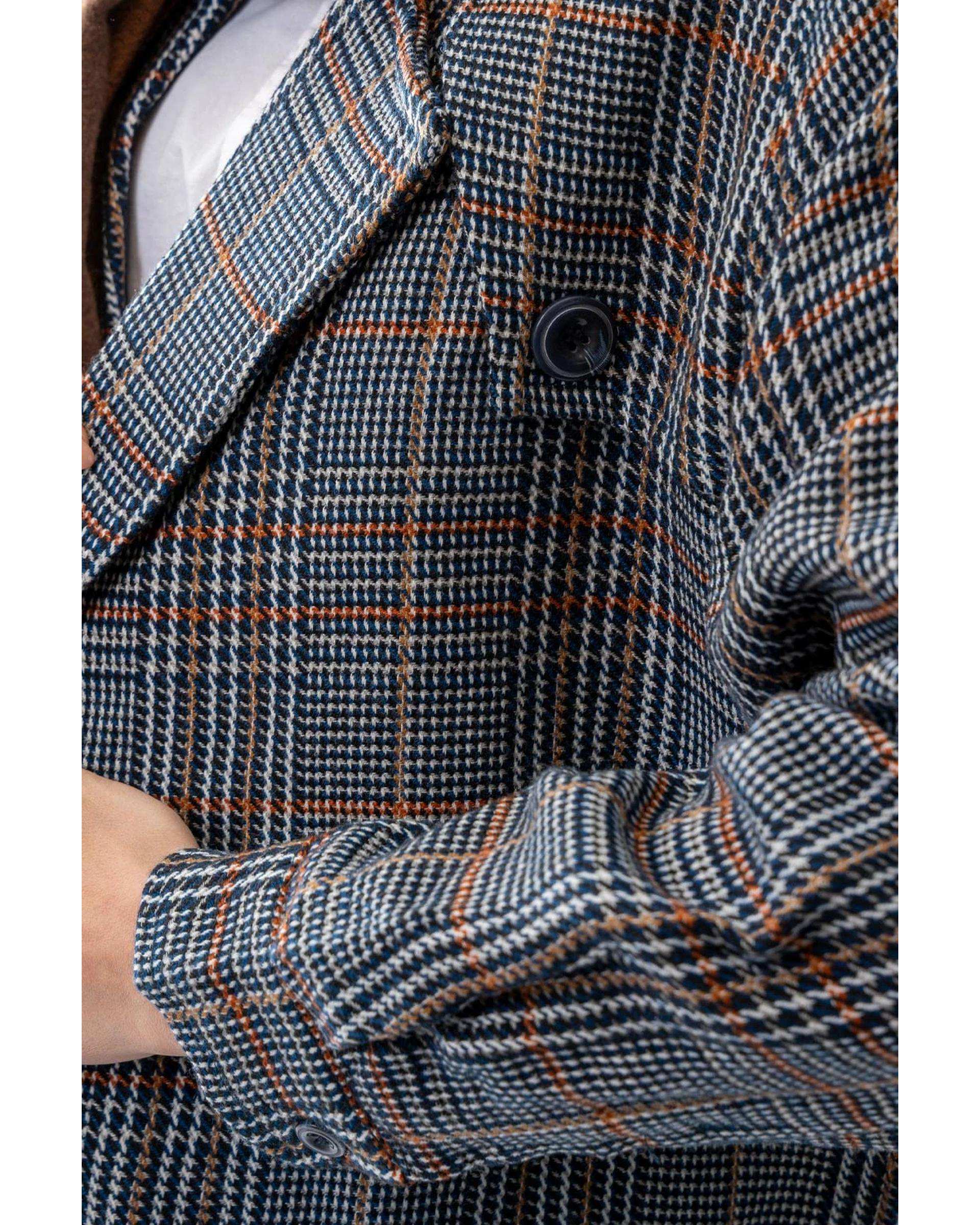 کت زنانه چهارخانه سرمه ای آر ان اس RNS کد 11122566