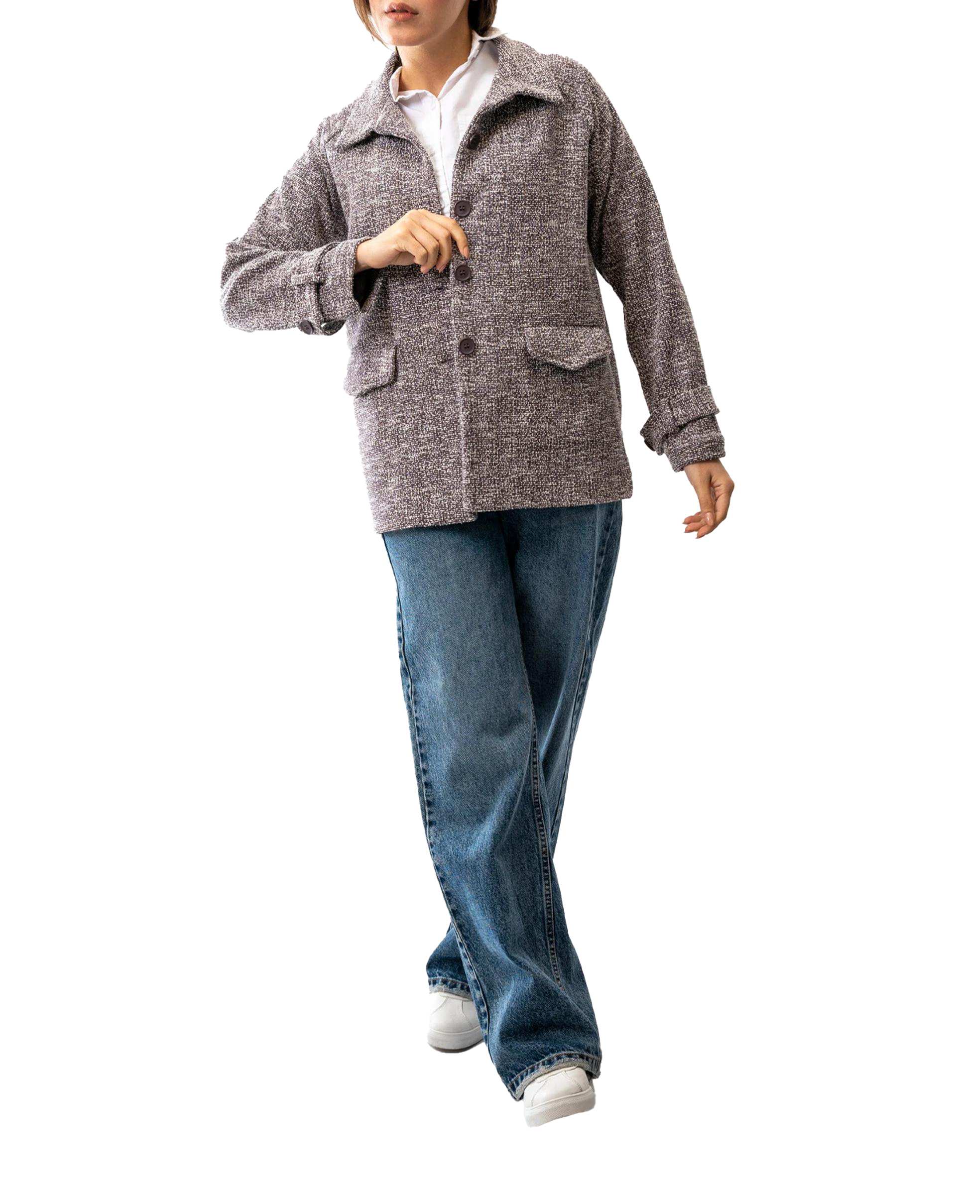 پالتو زنانه بنفش آر ان اس RNS کد 11192448