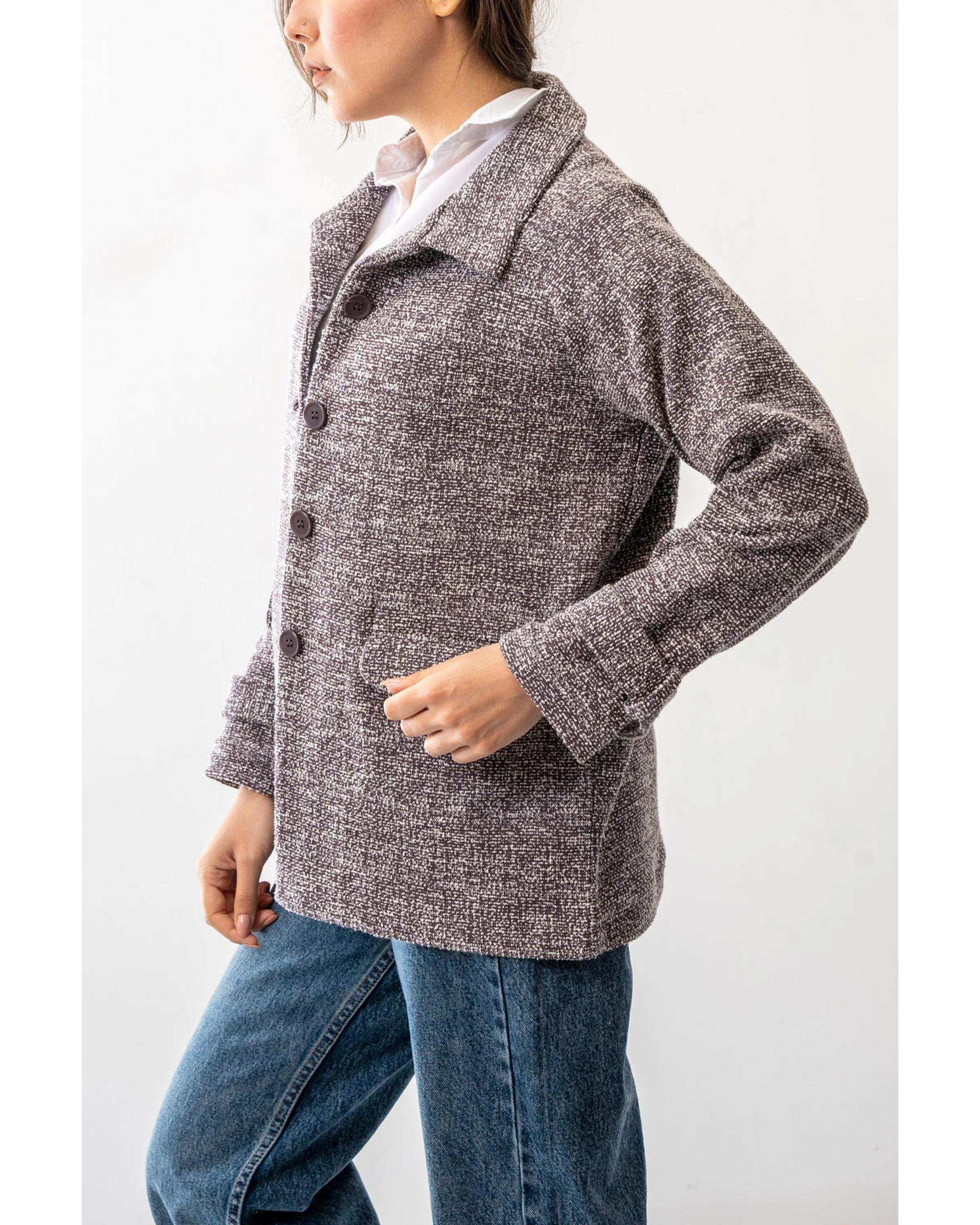 پالتو زنانه بنفش آر ان اس RNS کد 11192448