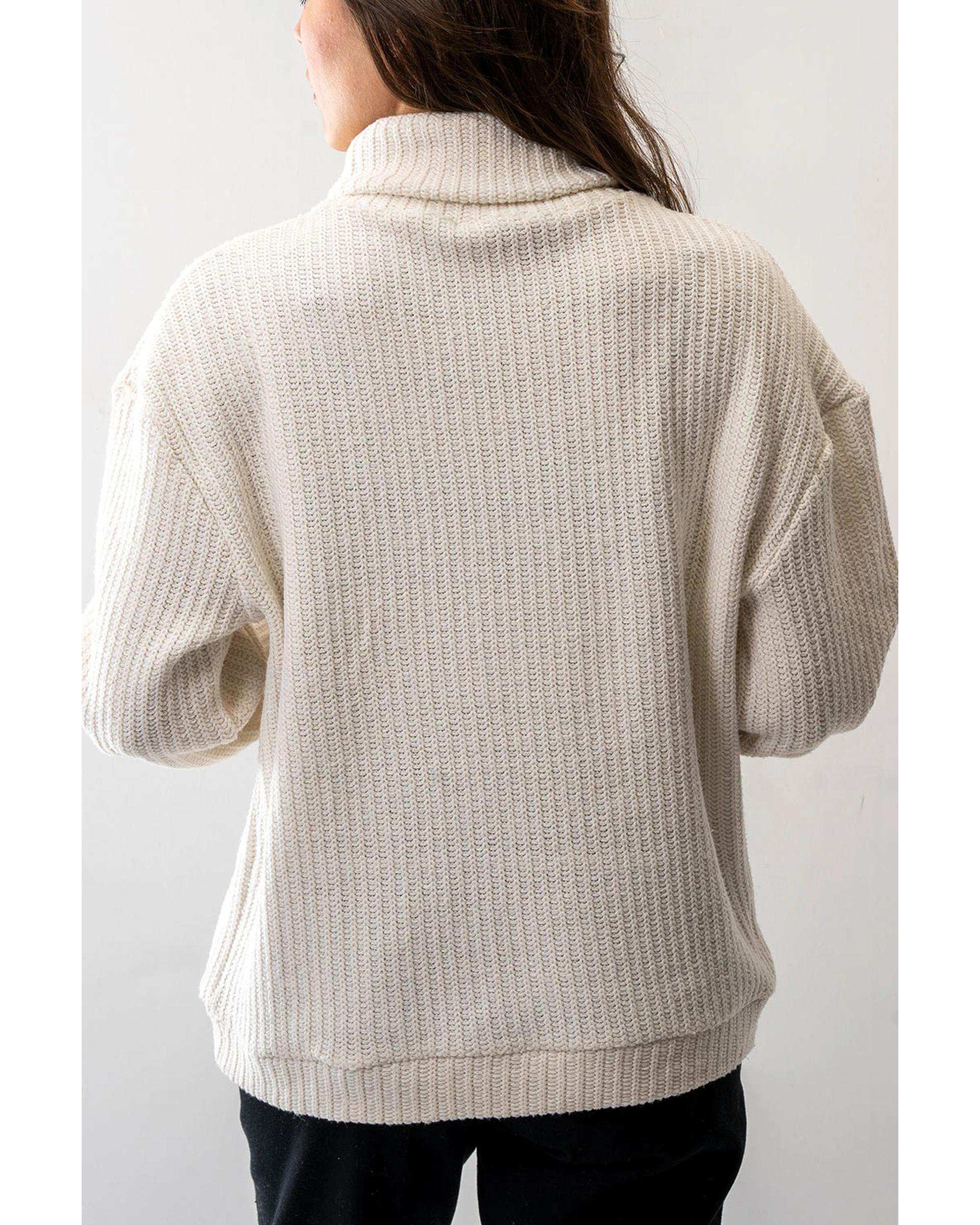 پلیور زنانه یقه اسکی سفید آر ان اس RNS کد 11232589