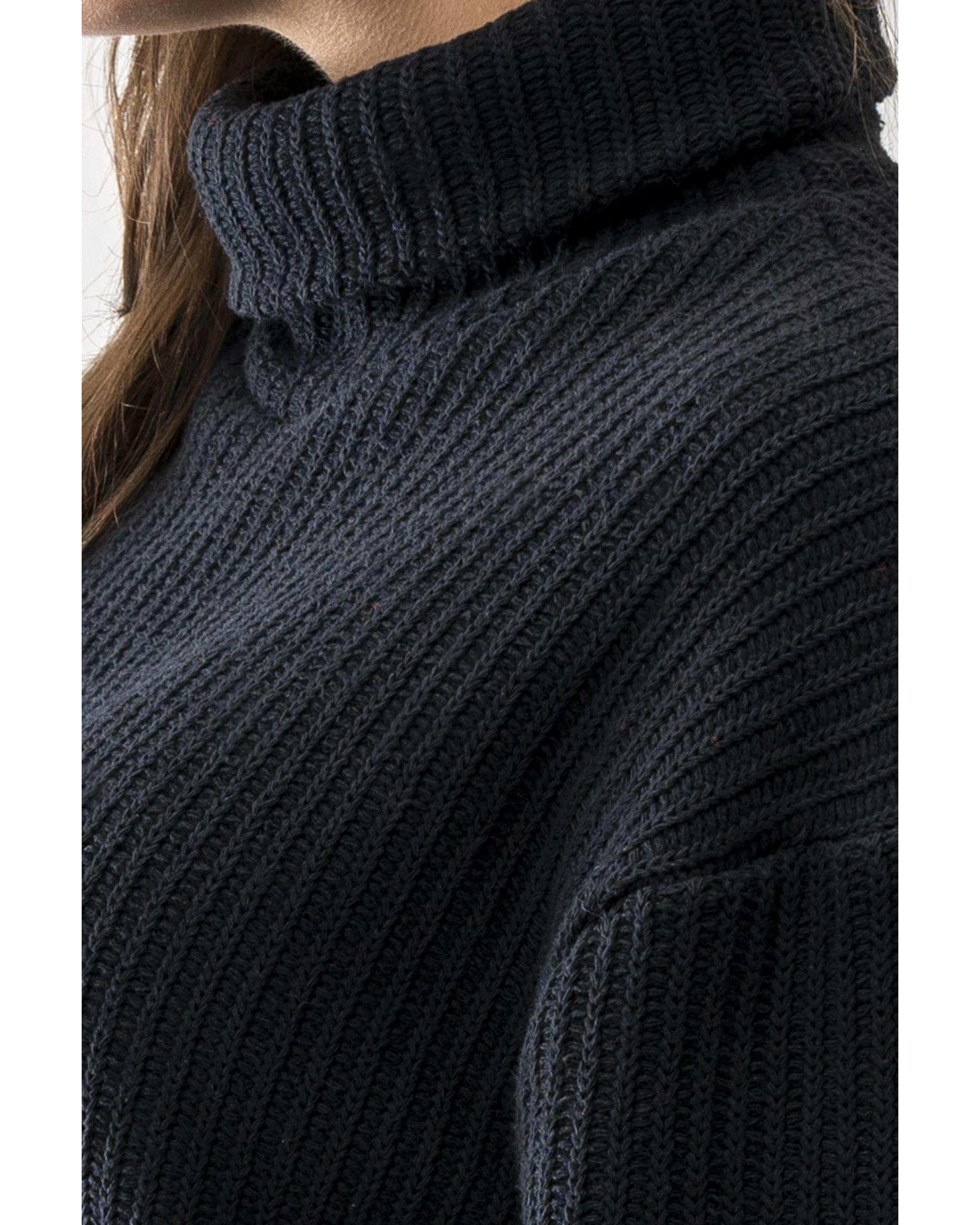 پلیور زنانه یقه اسکی مشکی آر ان اس RNS کد 11232589