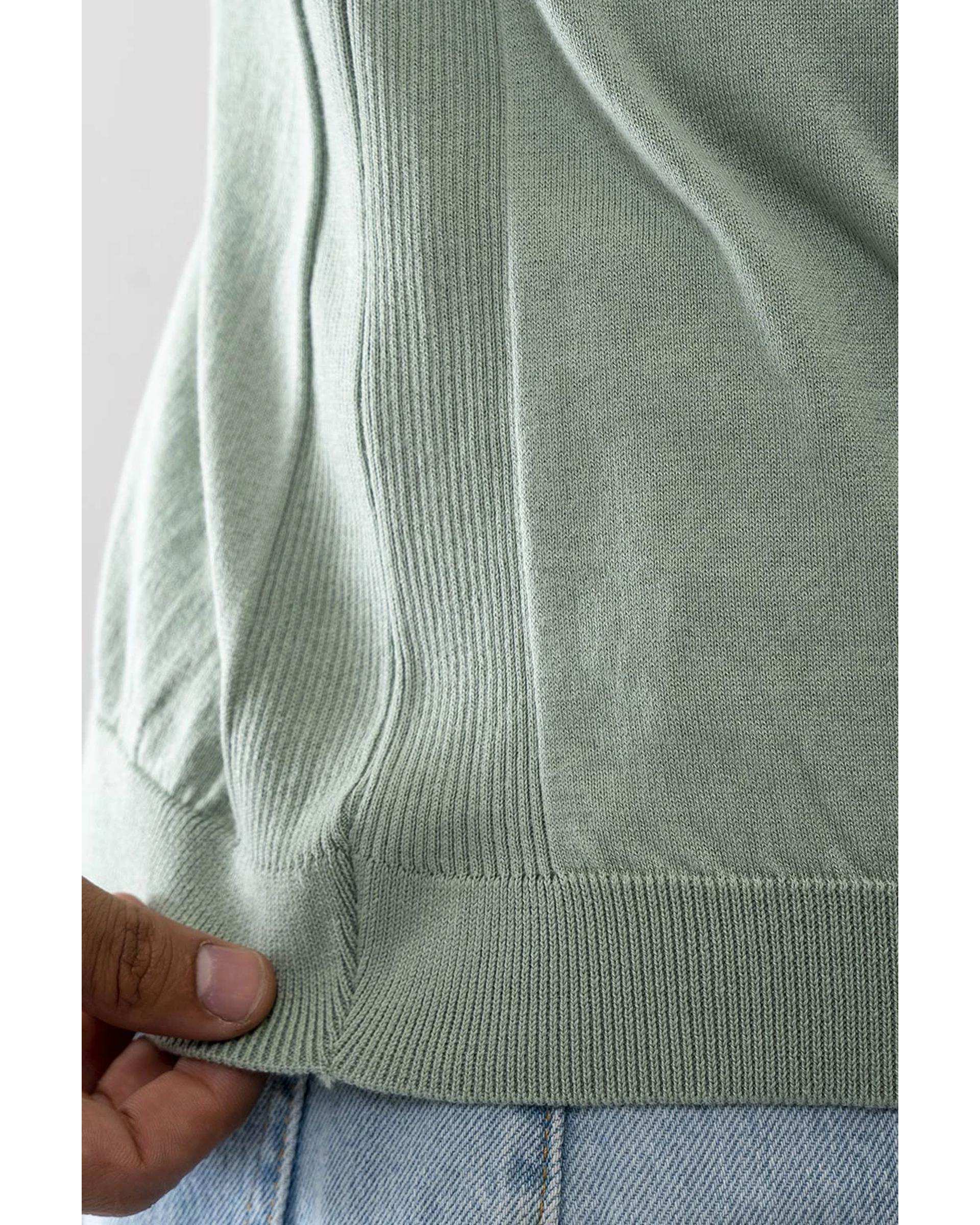 تی شرت بافت مردانه سبز روشن آر ان اس RNS کد 12022610