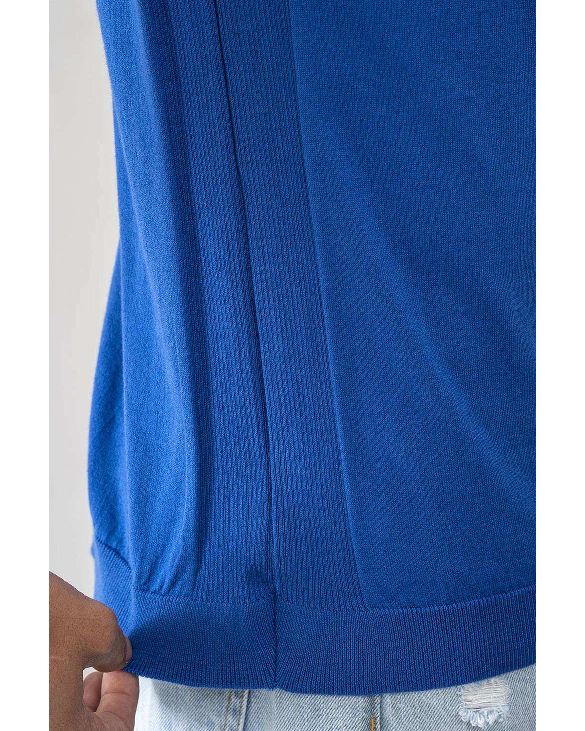 تی شرت بافت مردانه آبی آر ان اس RNS کد 12022610