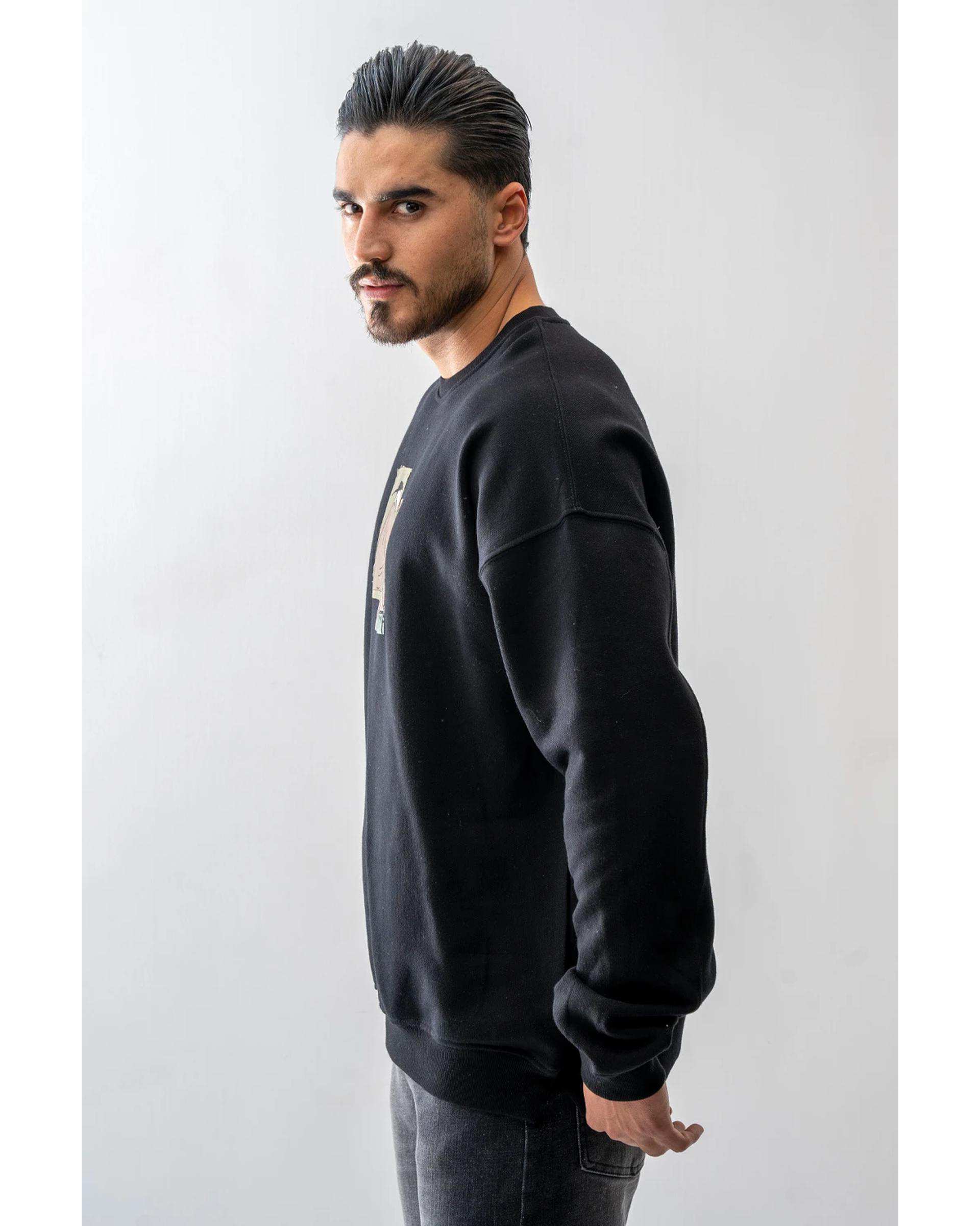 سویشرت مردانه دورس مشکی آر ان اس RNS کد 12032581