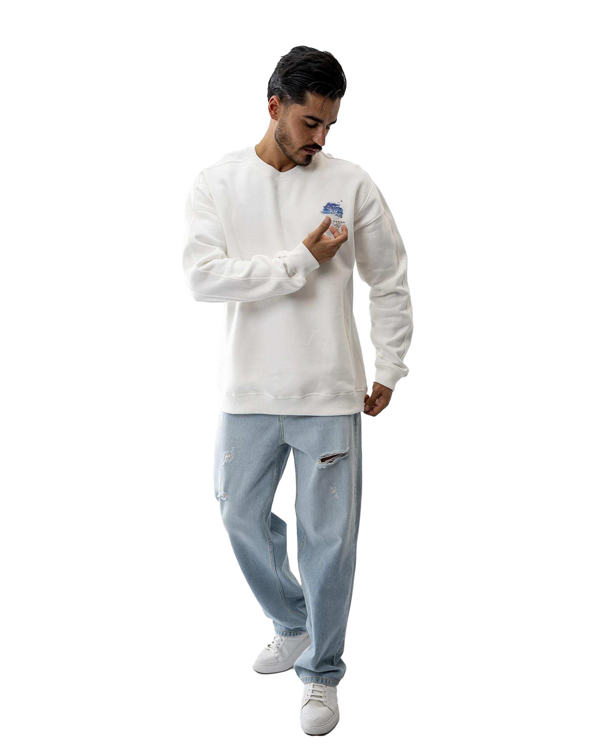 سویشرت مردانه دورس سفید آر ان اس RNS کد 12032590