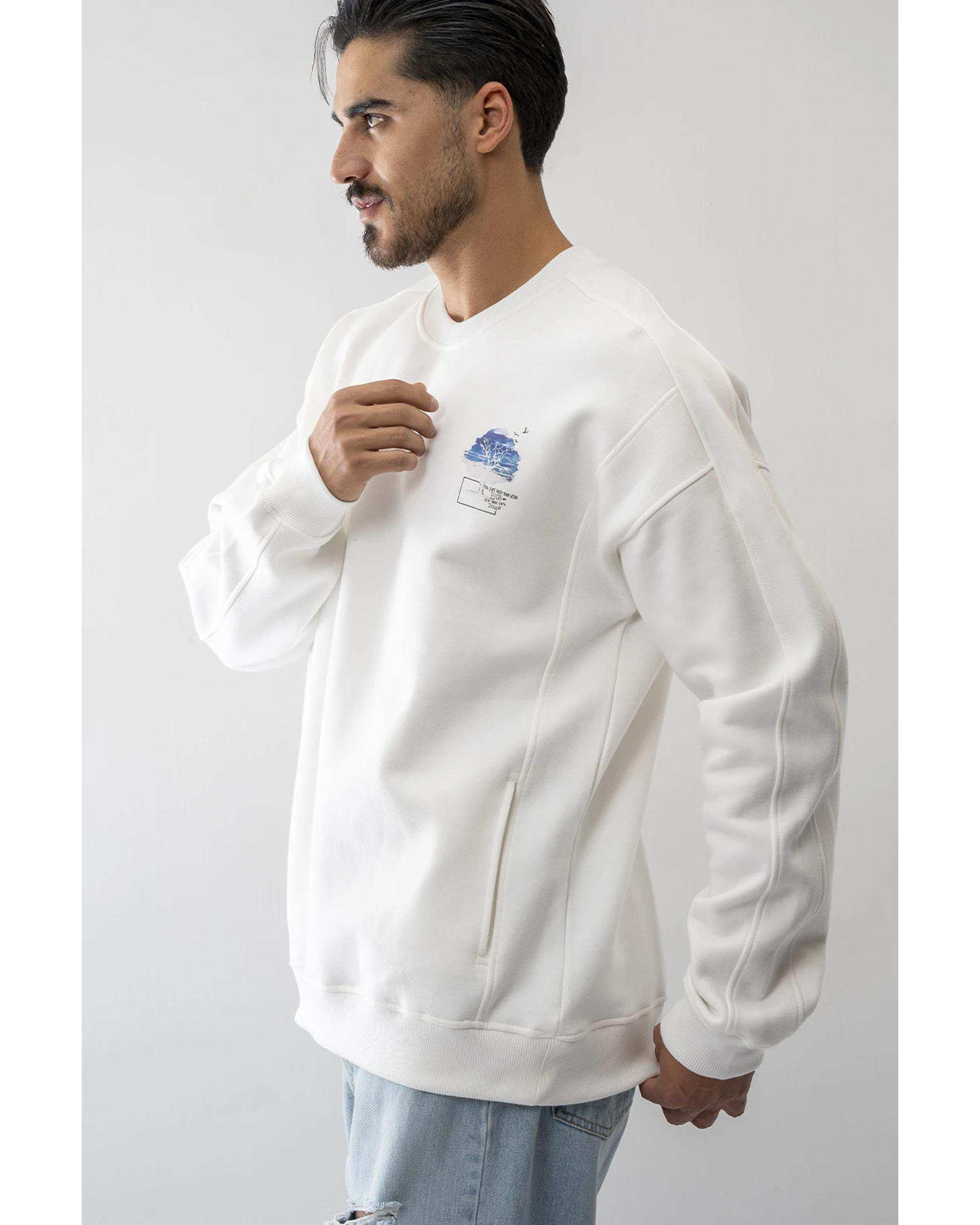 سویشرت مردانه دورس سفید آر ان اس RNS کد 12032590