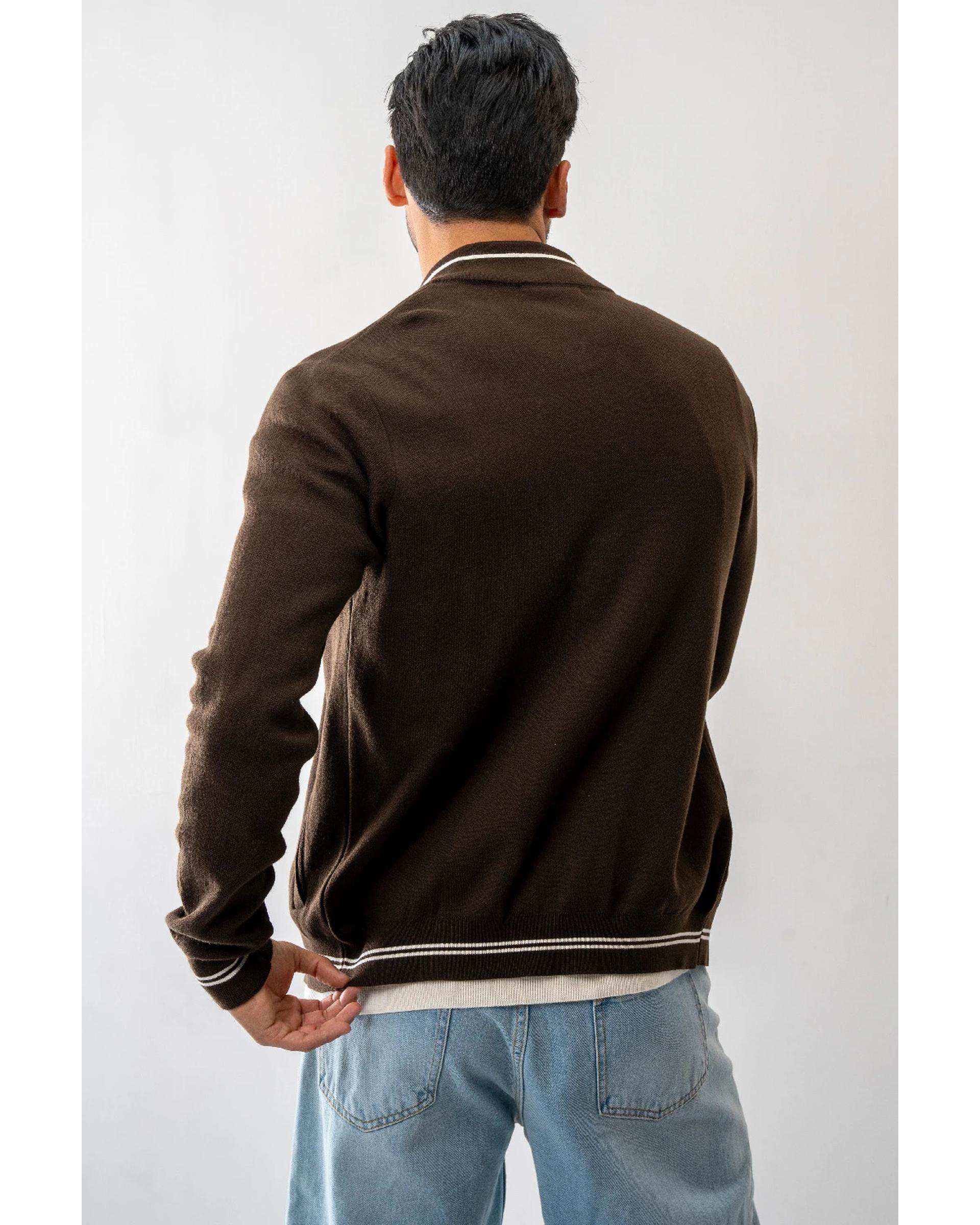 سویشرت مردانه قهوه ای آر ان اس RNS کد 12072605