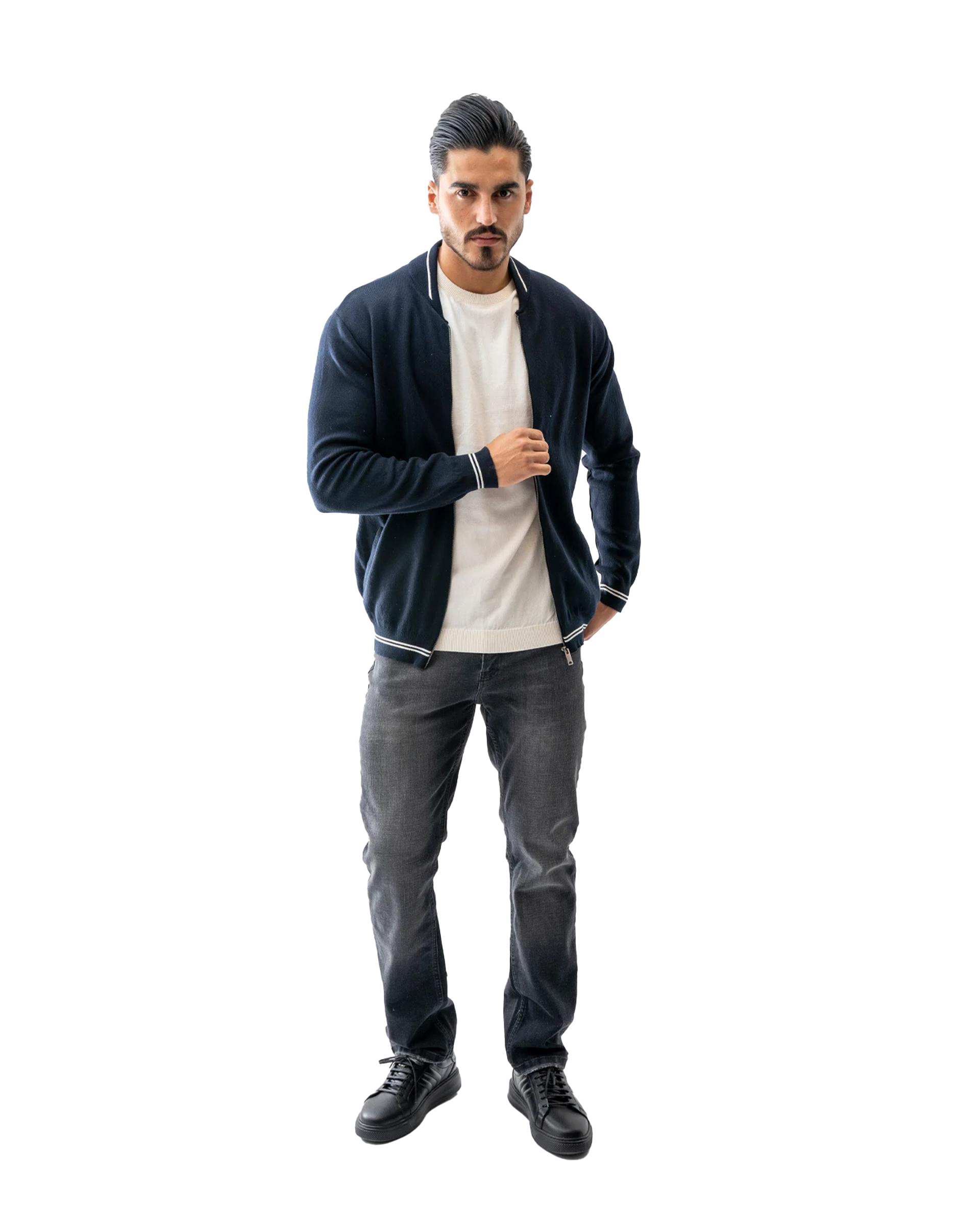 سویشرت مردانه سرمه ای آر ان اس RNS کد 12072605