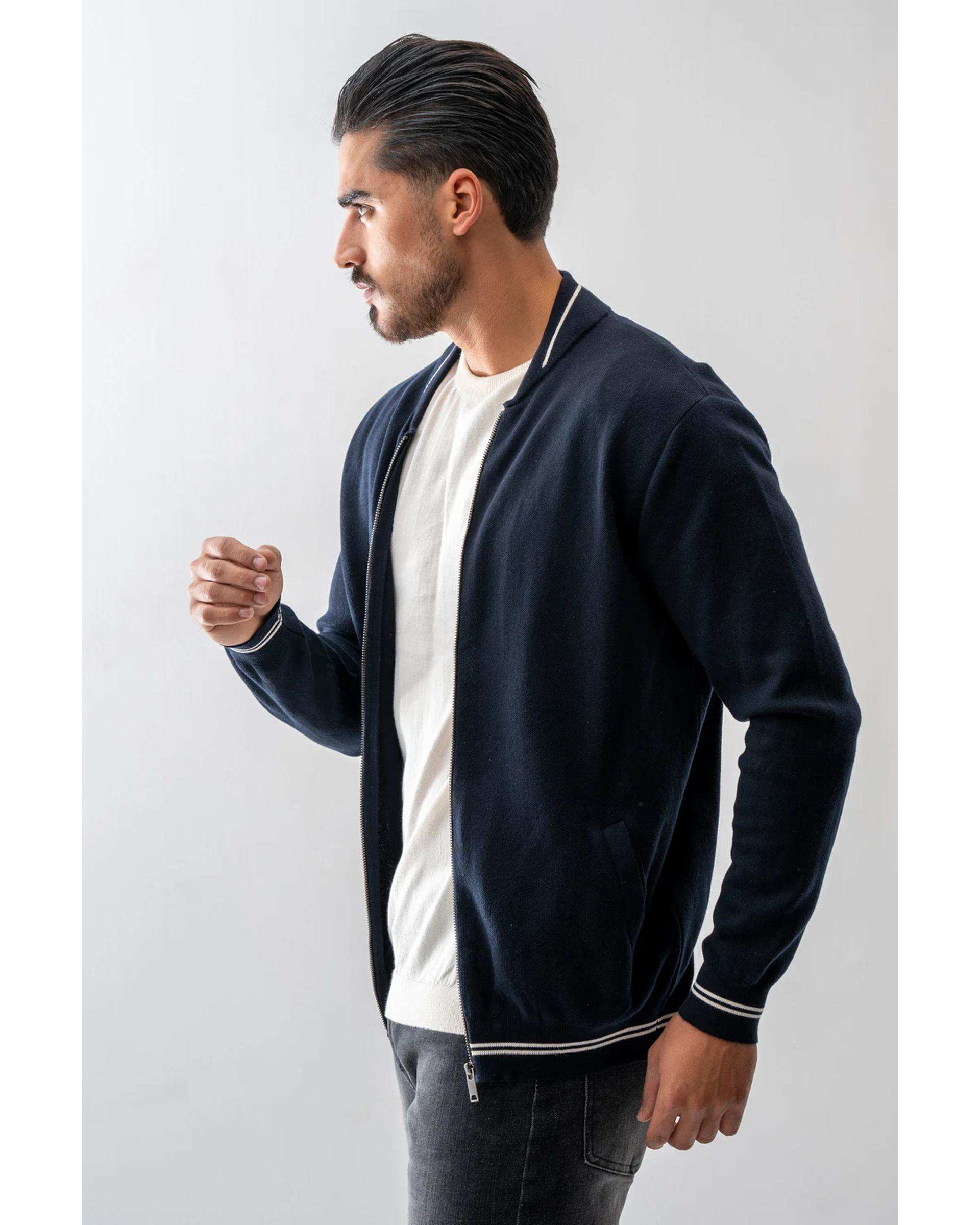 سویشرت مردانه سرمه ای آر ان اس RNS کد 12072605