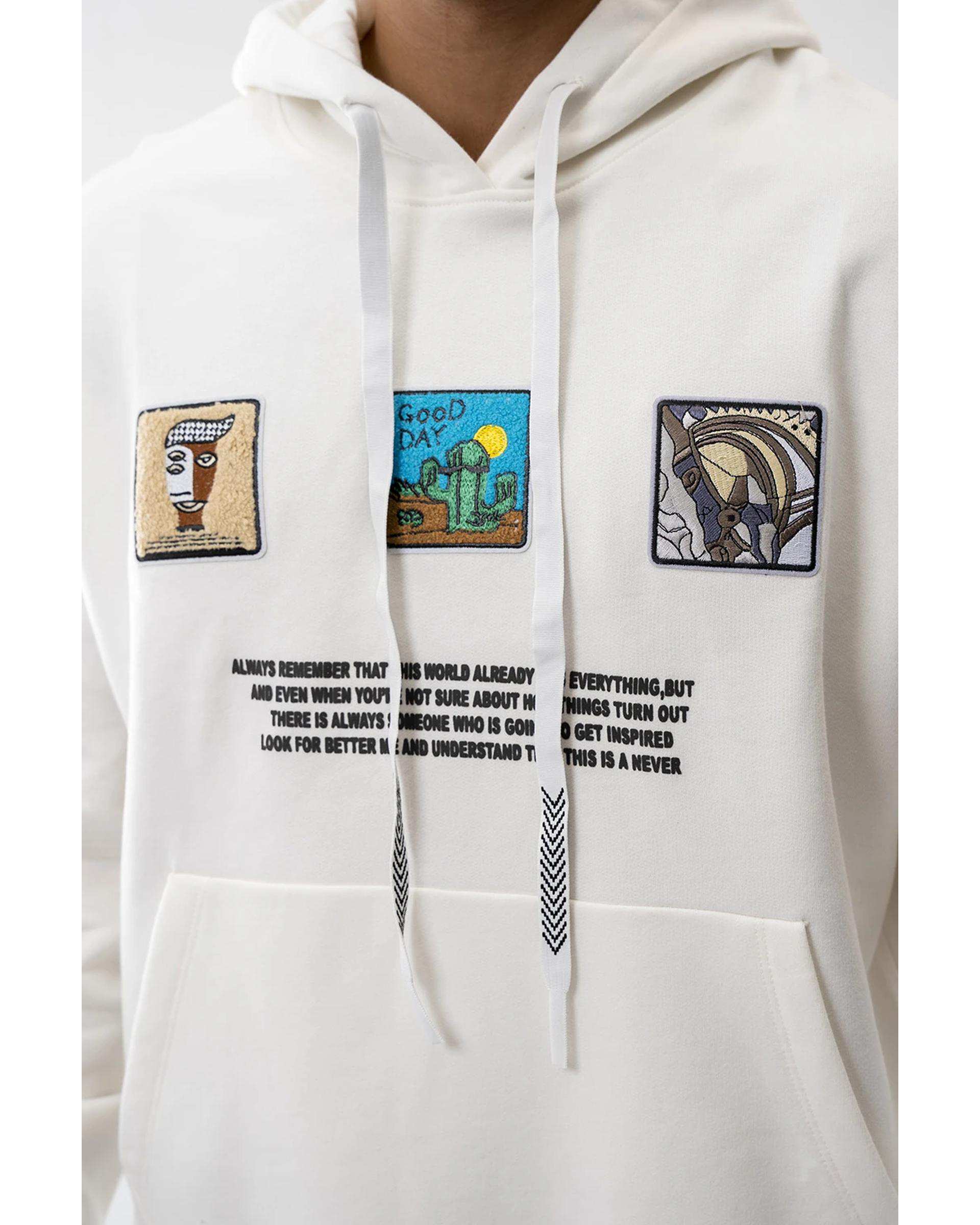 هودی مردانه سفید آر ان اس RNS کد 12102593