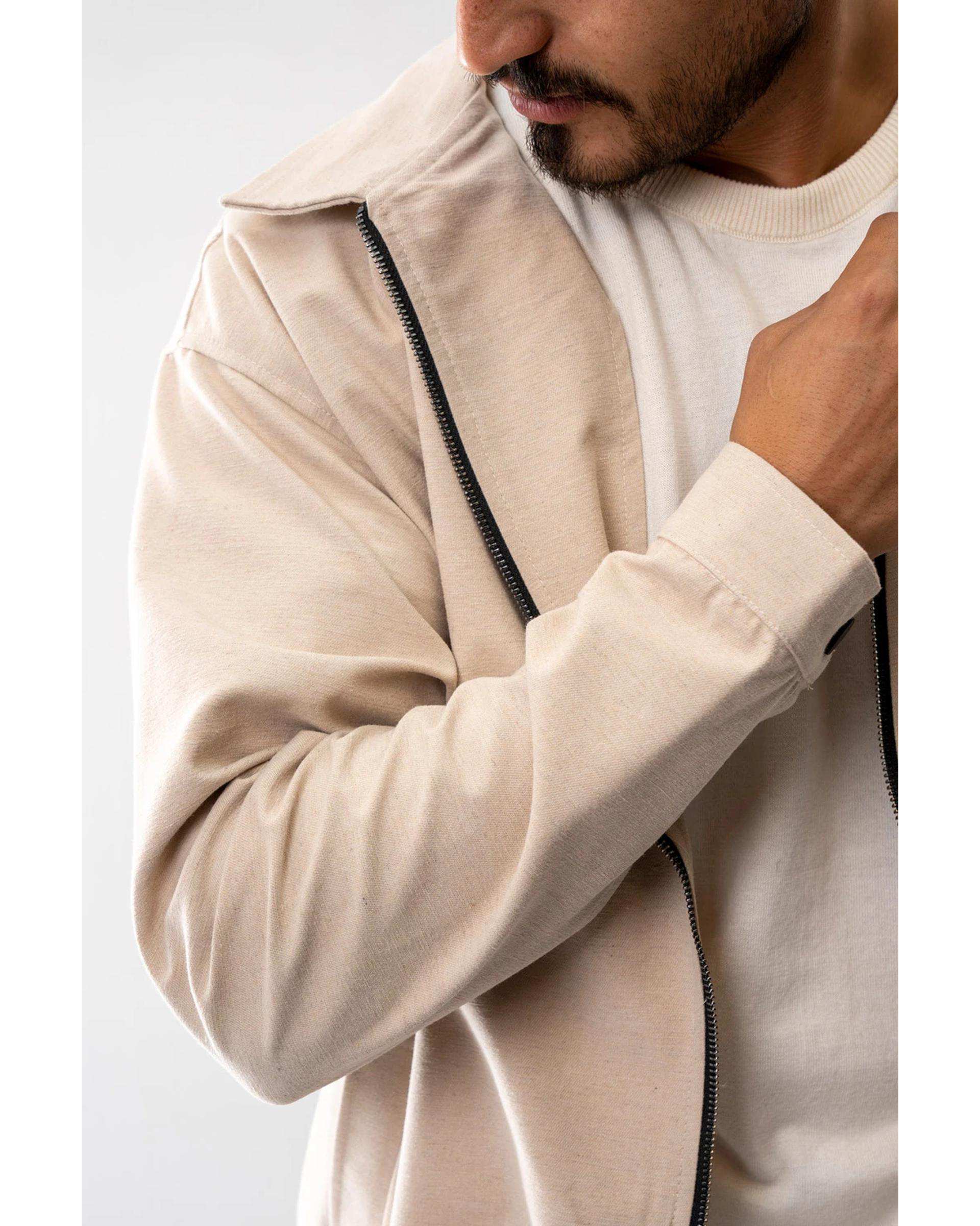 کت کتان مردانه کرم آر ان اس RNS کد 12122606