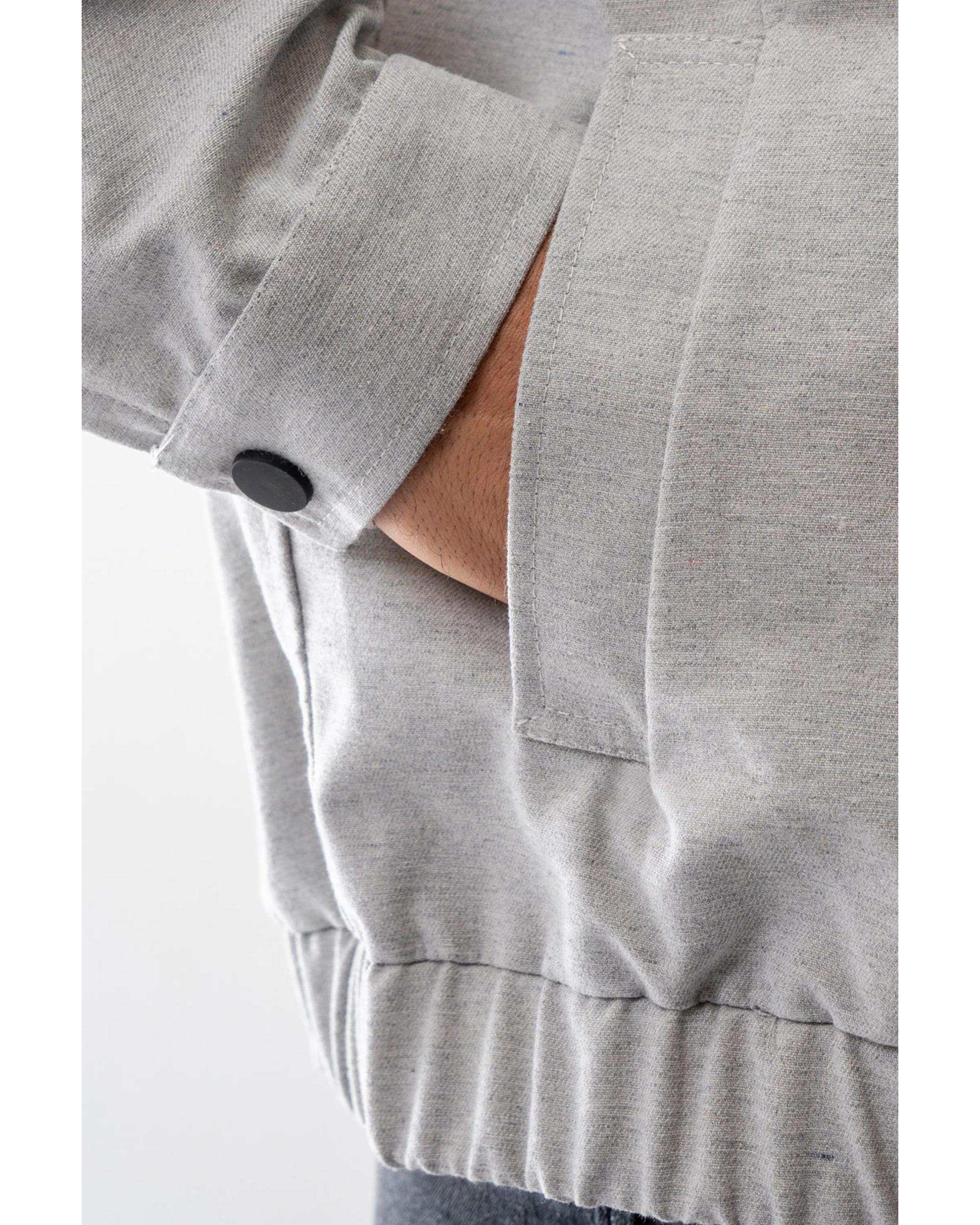 کت کتان مردانه طوسی روشن آر ان اس RNS کد 12122606