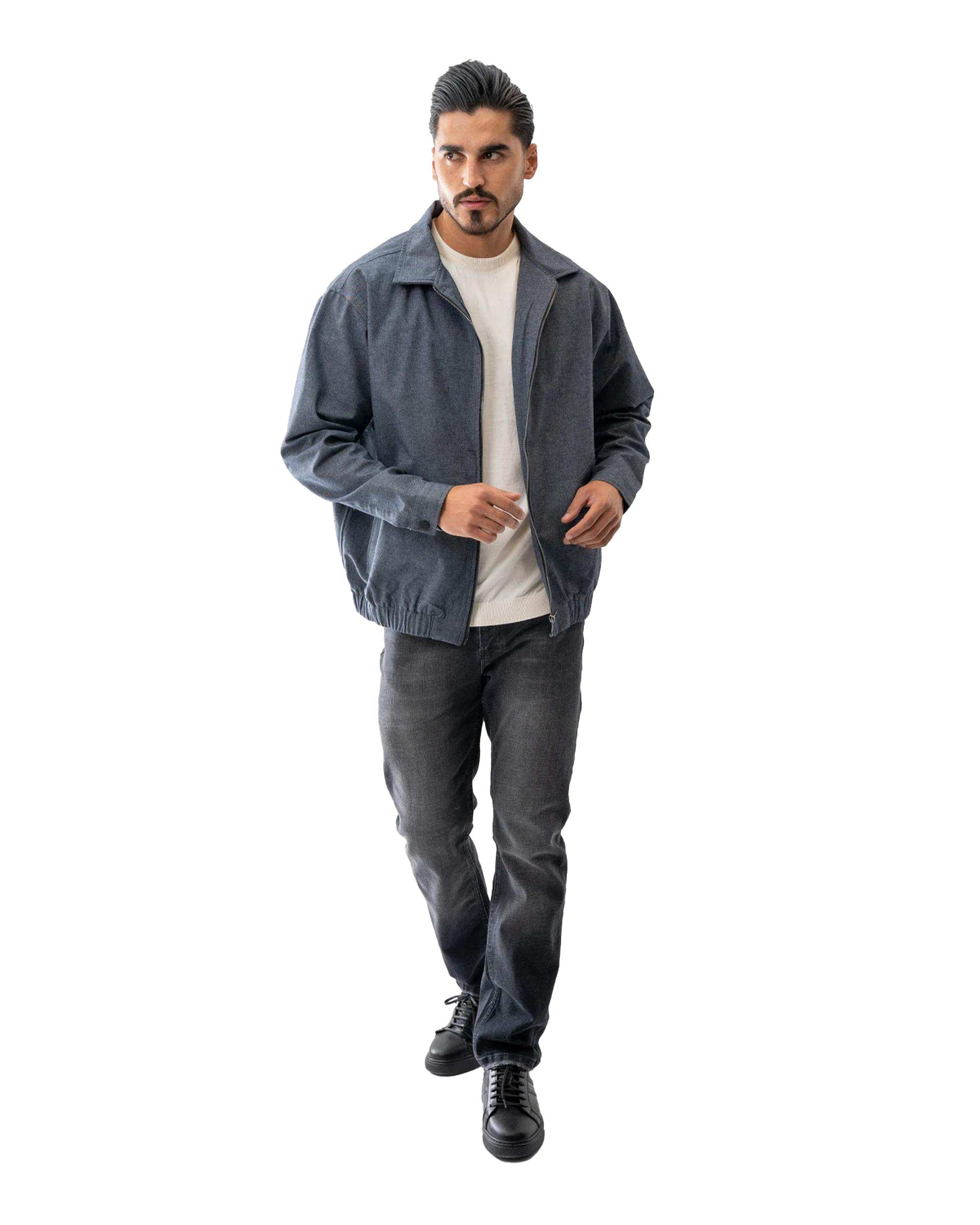 کت کتان مردانه دودی آر ان اس RNS کد 12122606