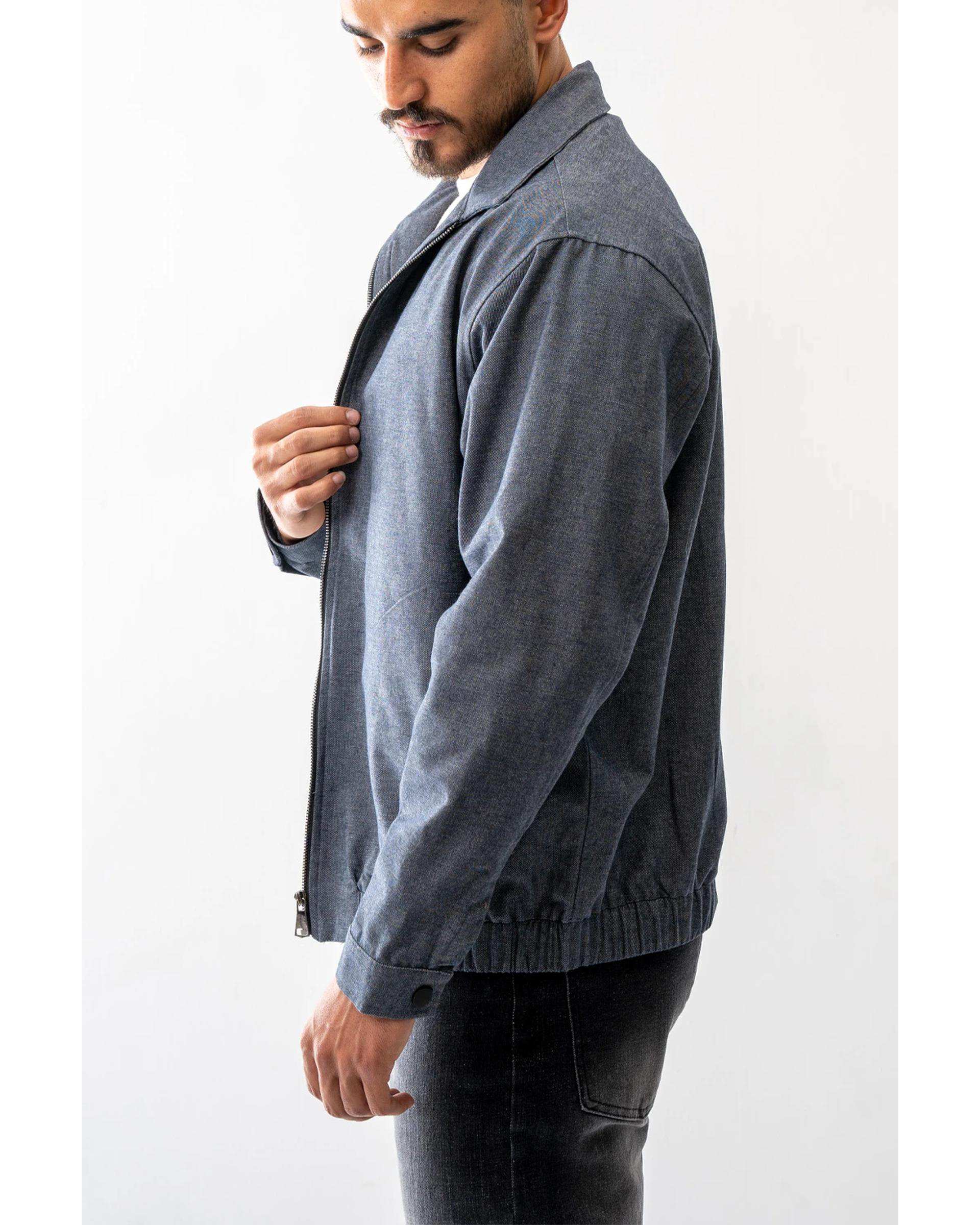 کت کتان مردانه دودی آر ان اس RNS کد 12122606