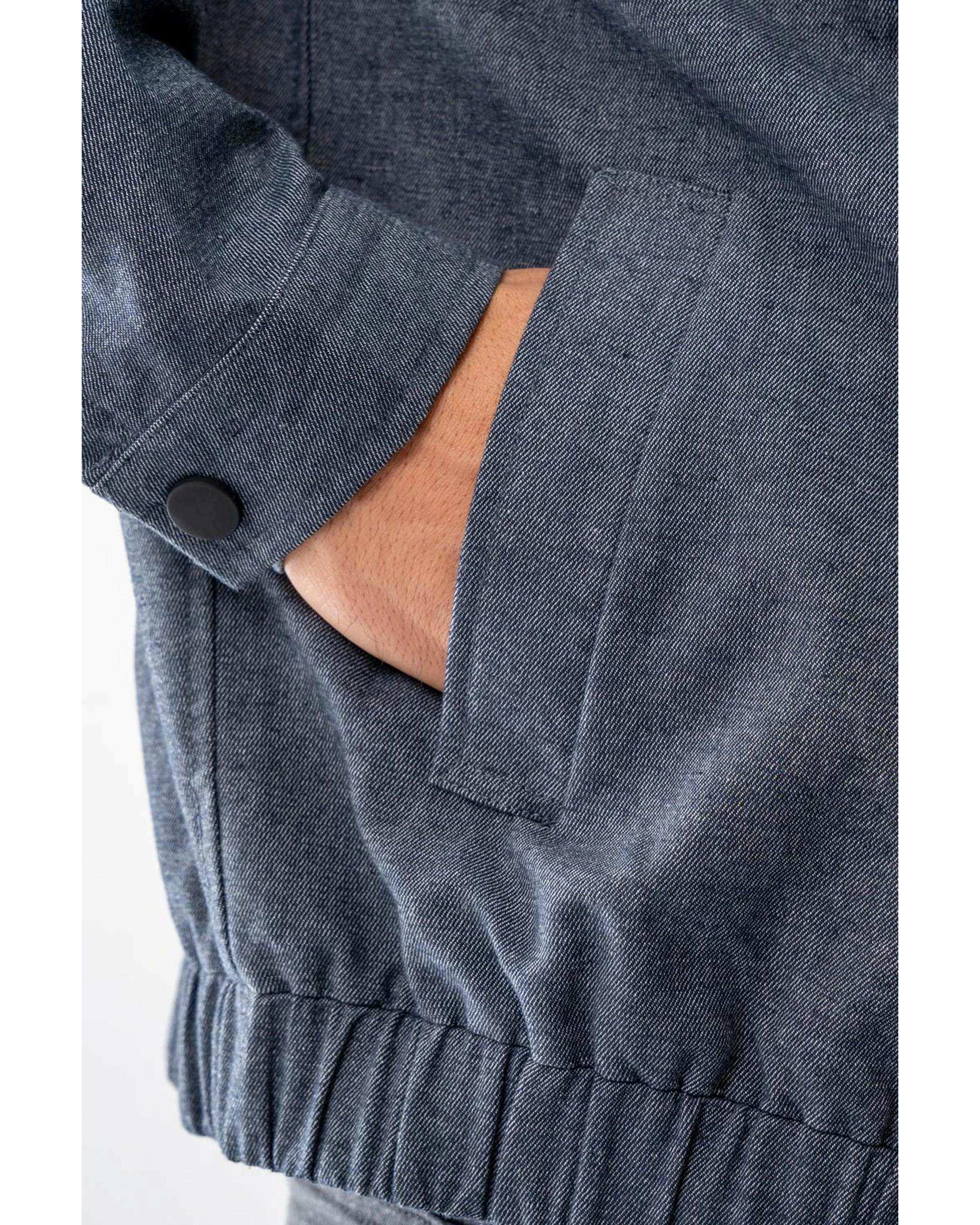 کت کتان مردانه دودی آر ان اس RNS کد 12122606