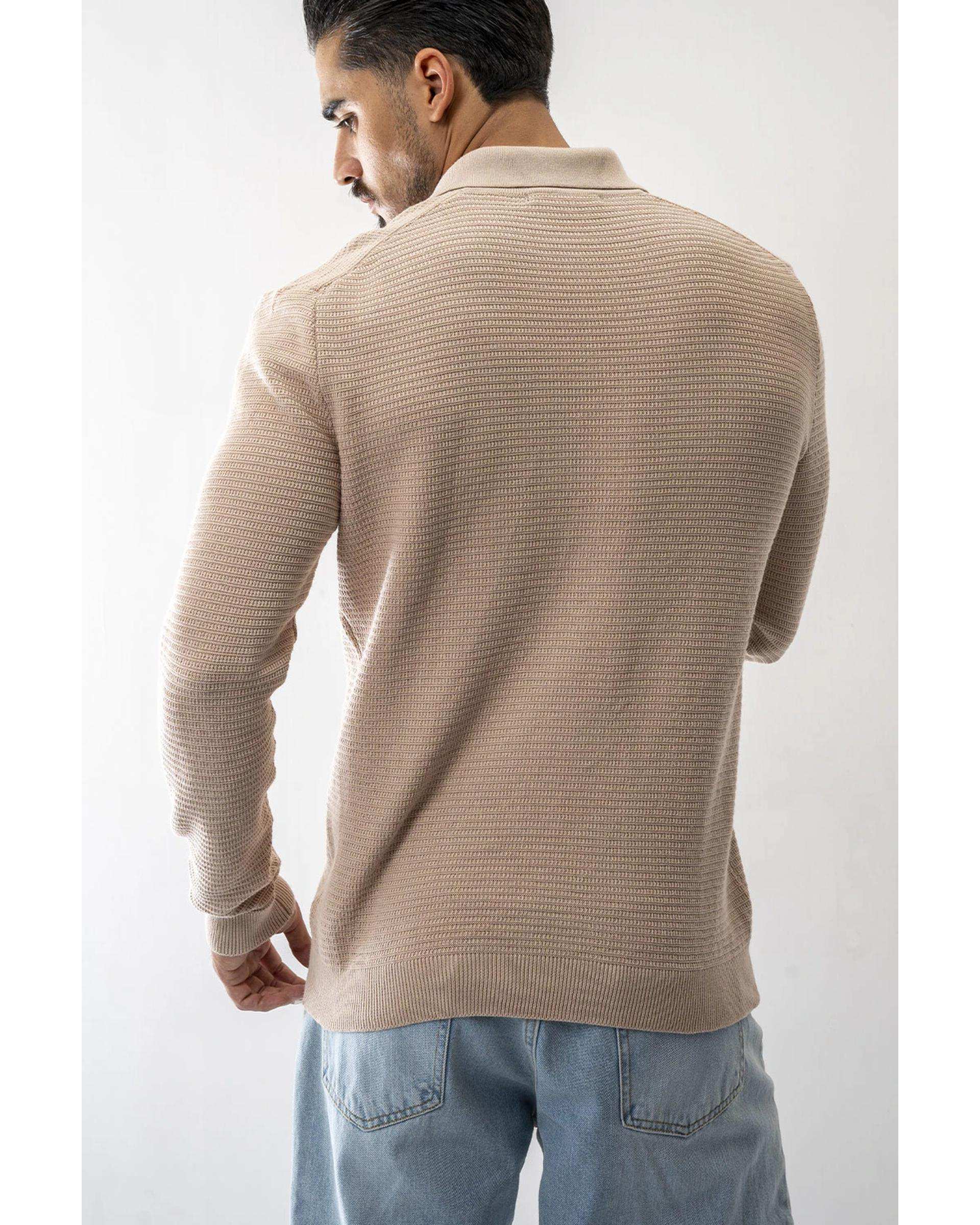 پلیور بافت مردانه کرم آر ان اس RNS کد 12232609