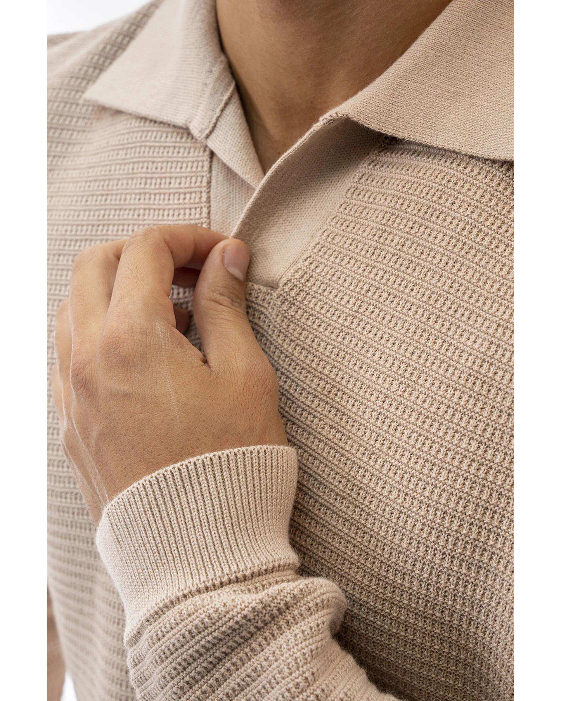 پلیور بافت مردانه کرم آر ان اس RNS کد 12232609