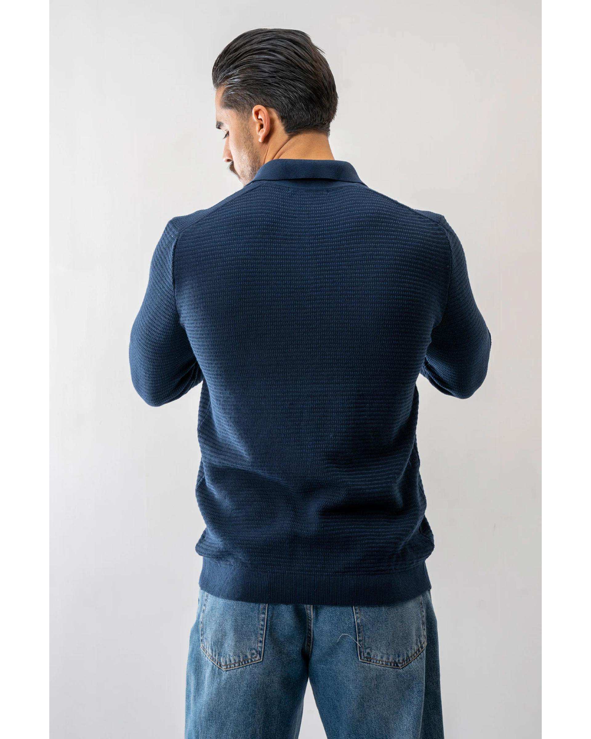 پلیور بافت مردانه سرمه ای آر ان اس RNS کد 12232609
