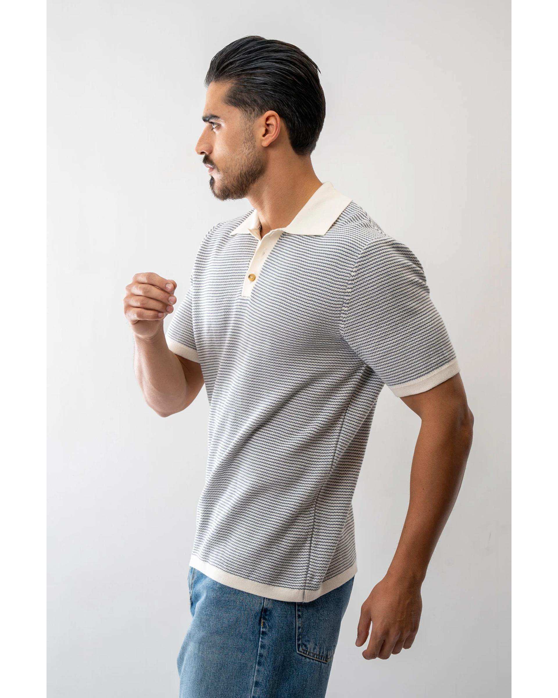 پولوشرت مردانه بافت طوسی تیره آر ان اس RNS کد 12312611