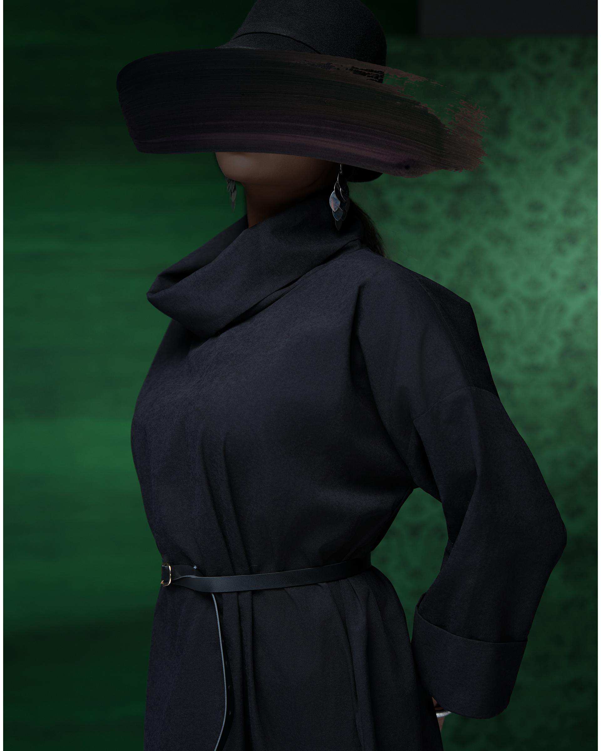 پیراهن زنانه مشکی طاقه چیان Taghechian مدل بی من مرو