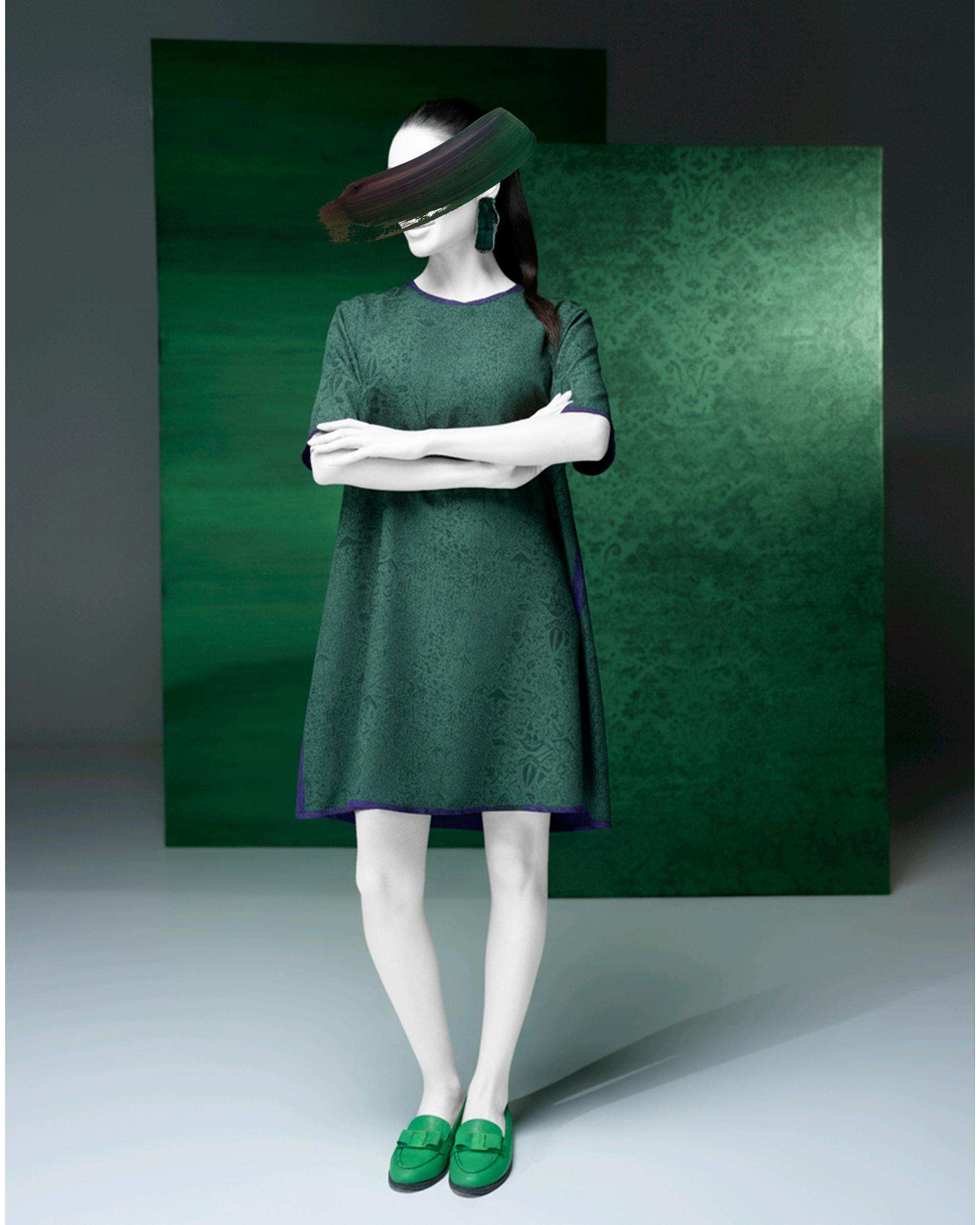 پیراهن زنانه دورو بنفش طاقه چیان Taghechian مدل شکیبا