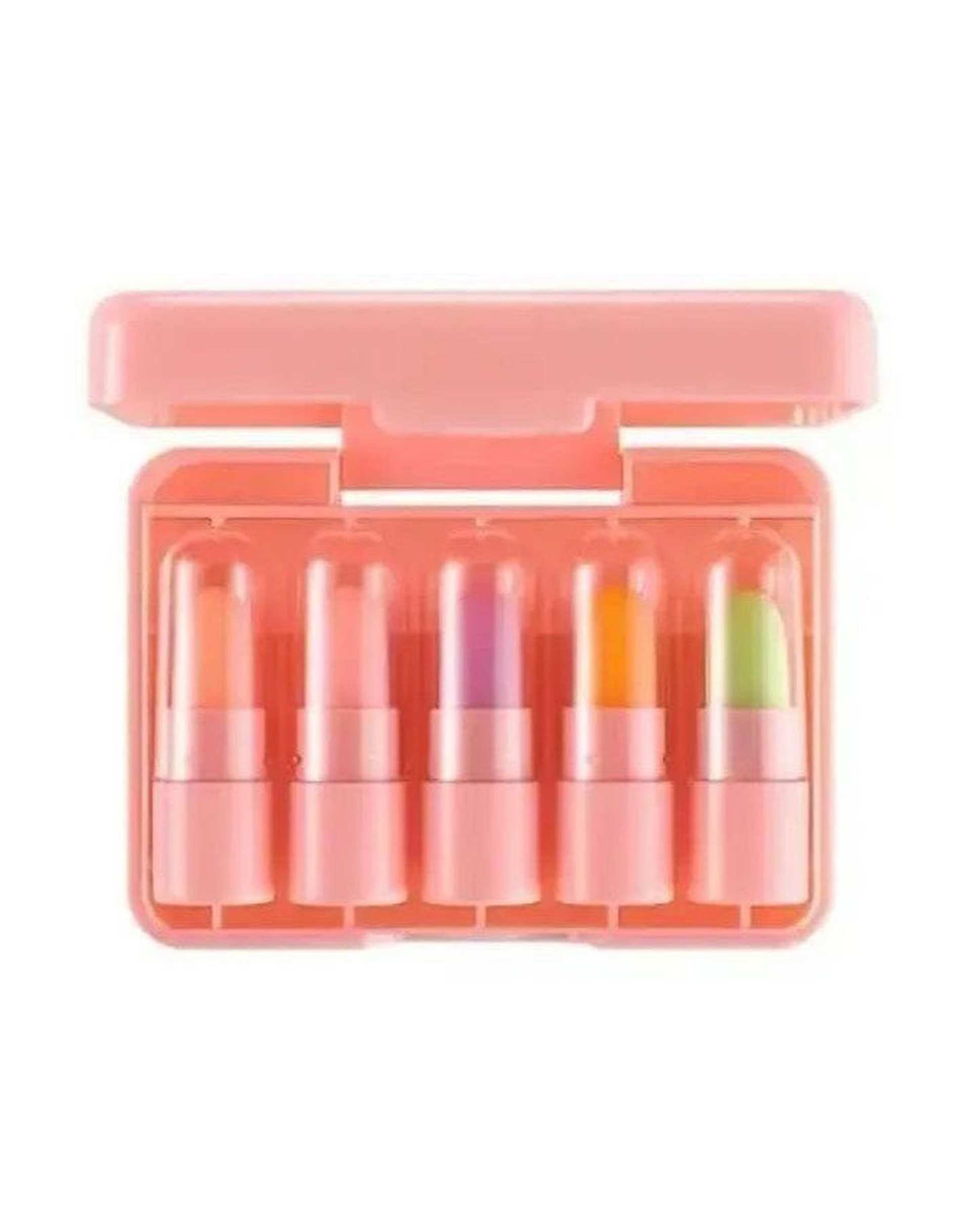 پک بالم لب جامد طرح توت فرنگی بسته 5 عددی