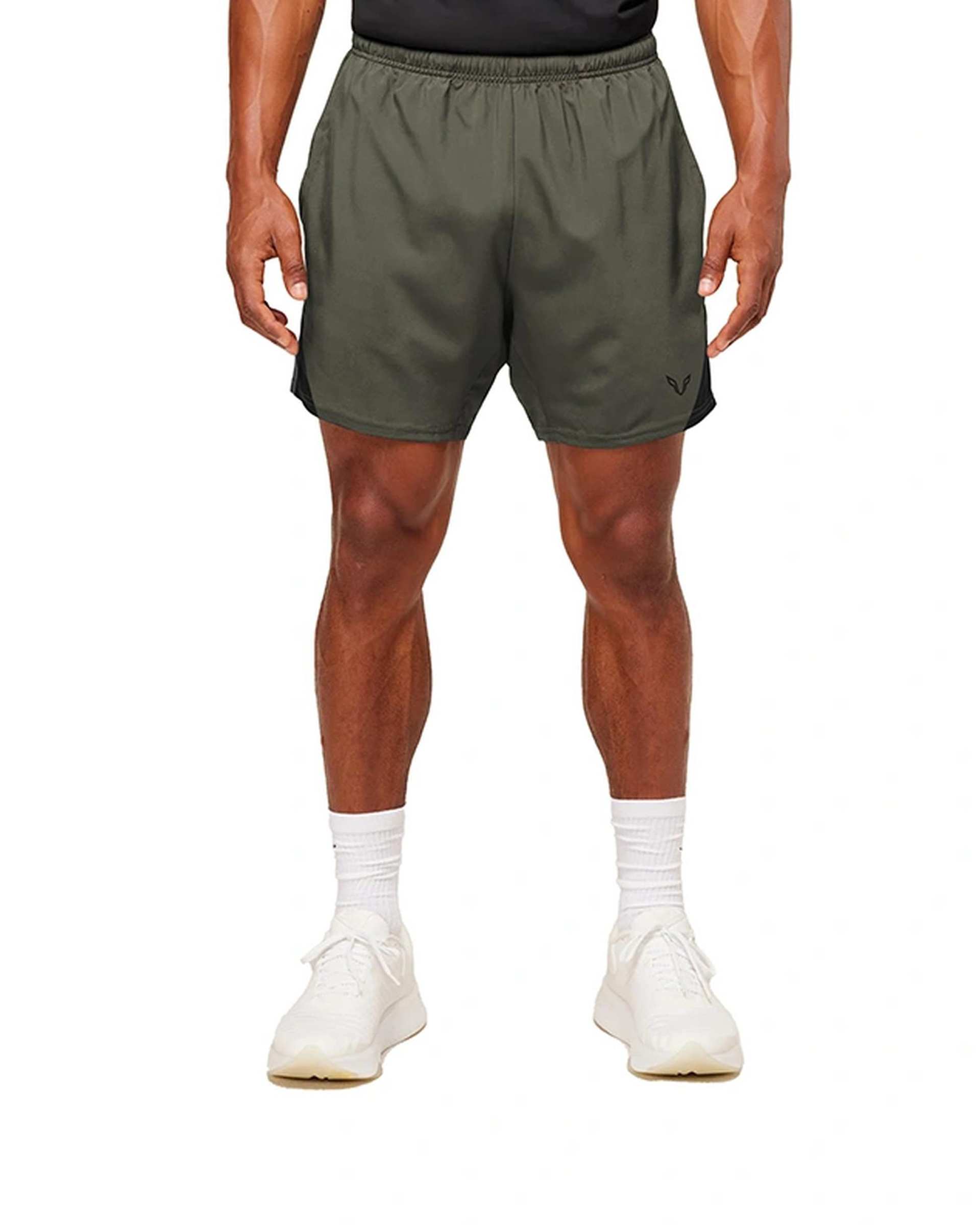 شلوارک ورزشی مردانه line سبز زیتونی نوزده نود و یک 1991 مدل SH1973 OLG