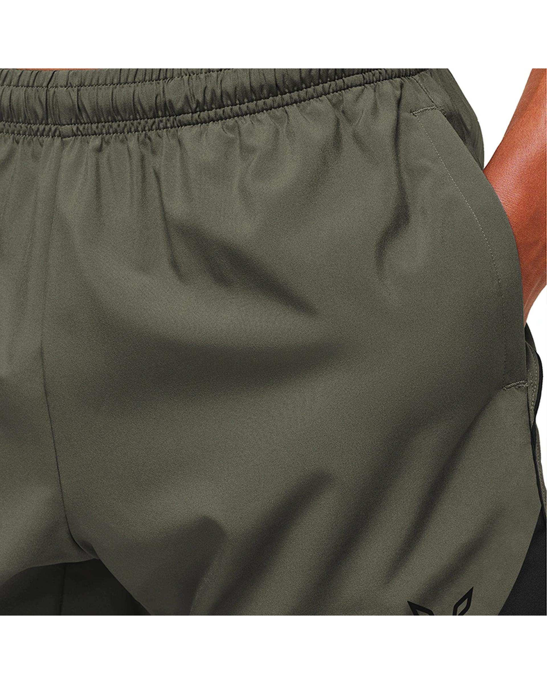 شلوارک ورزشی مردانه line سبز زیتونی نوزده نود و یک 1991 مدل SH1973 OLG