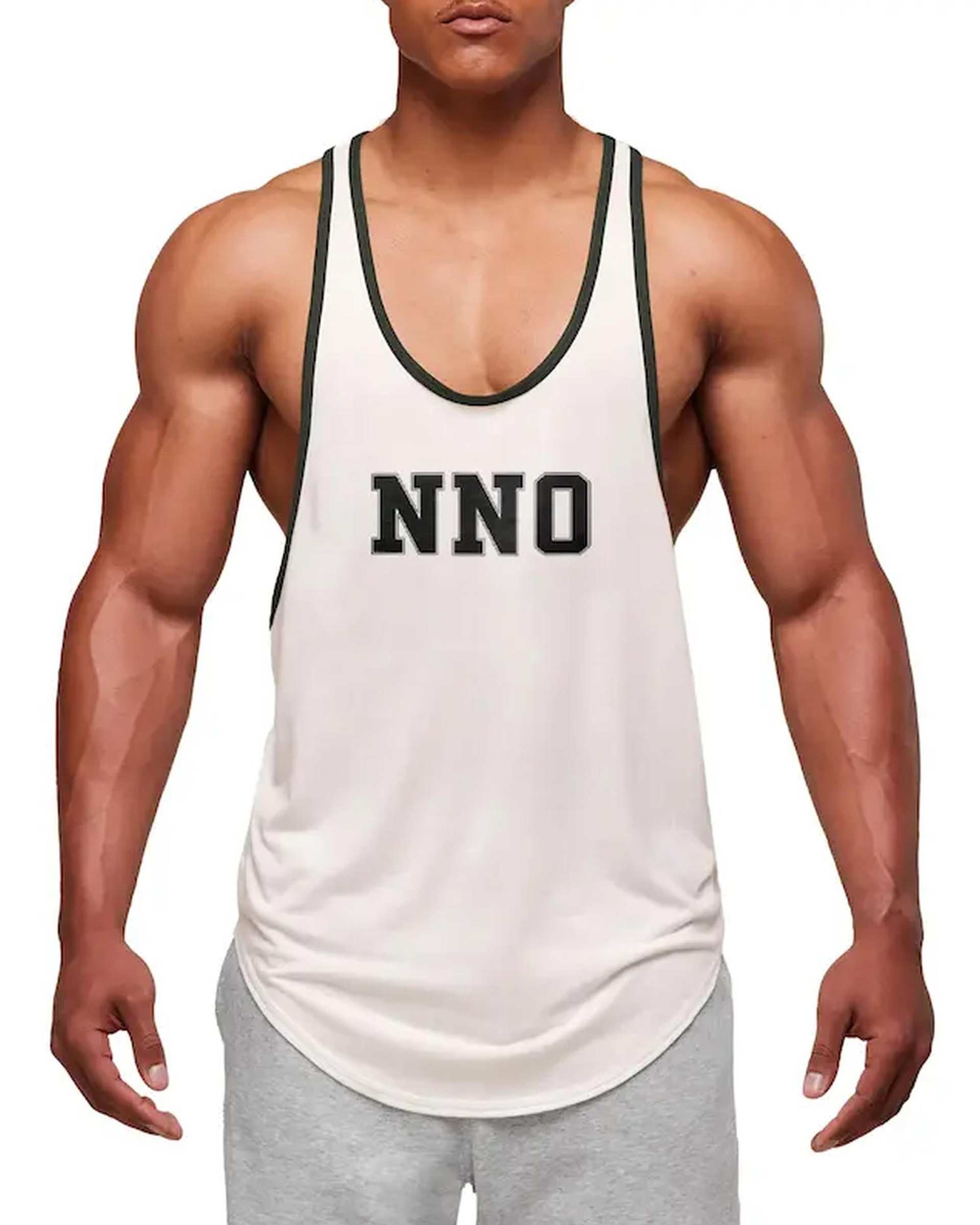 تاپ ورزشی مردانه اورسایز سفید نوزده نود و یک 1991 مدل TS1995 W