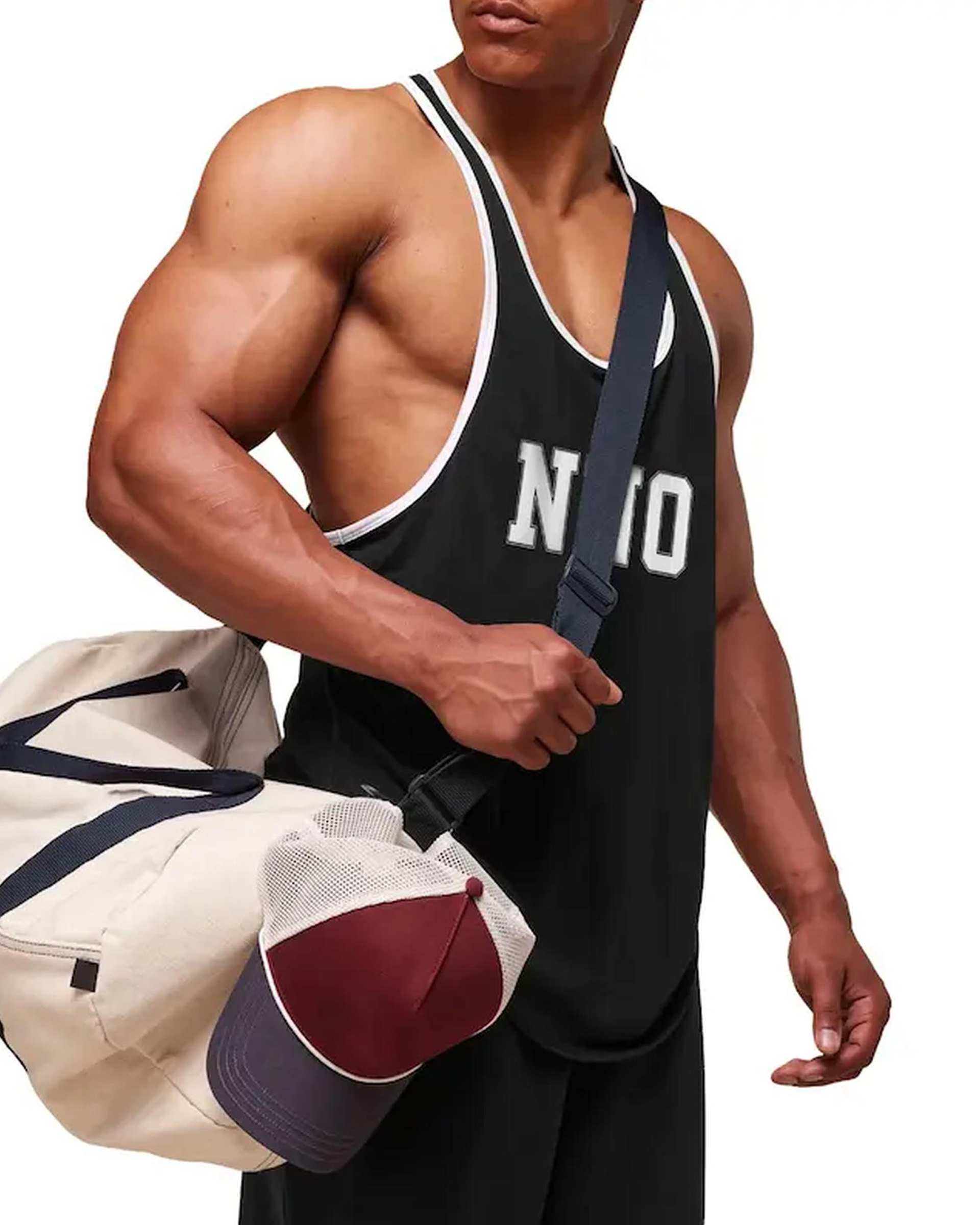 تاپ ورزشی مردانه اورسایز مشکی نوزده نود و یک 1991 مدل TS1995 B