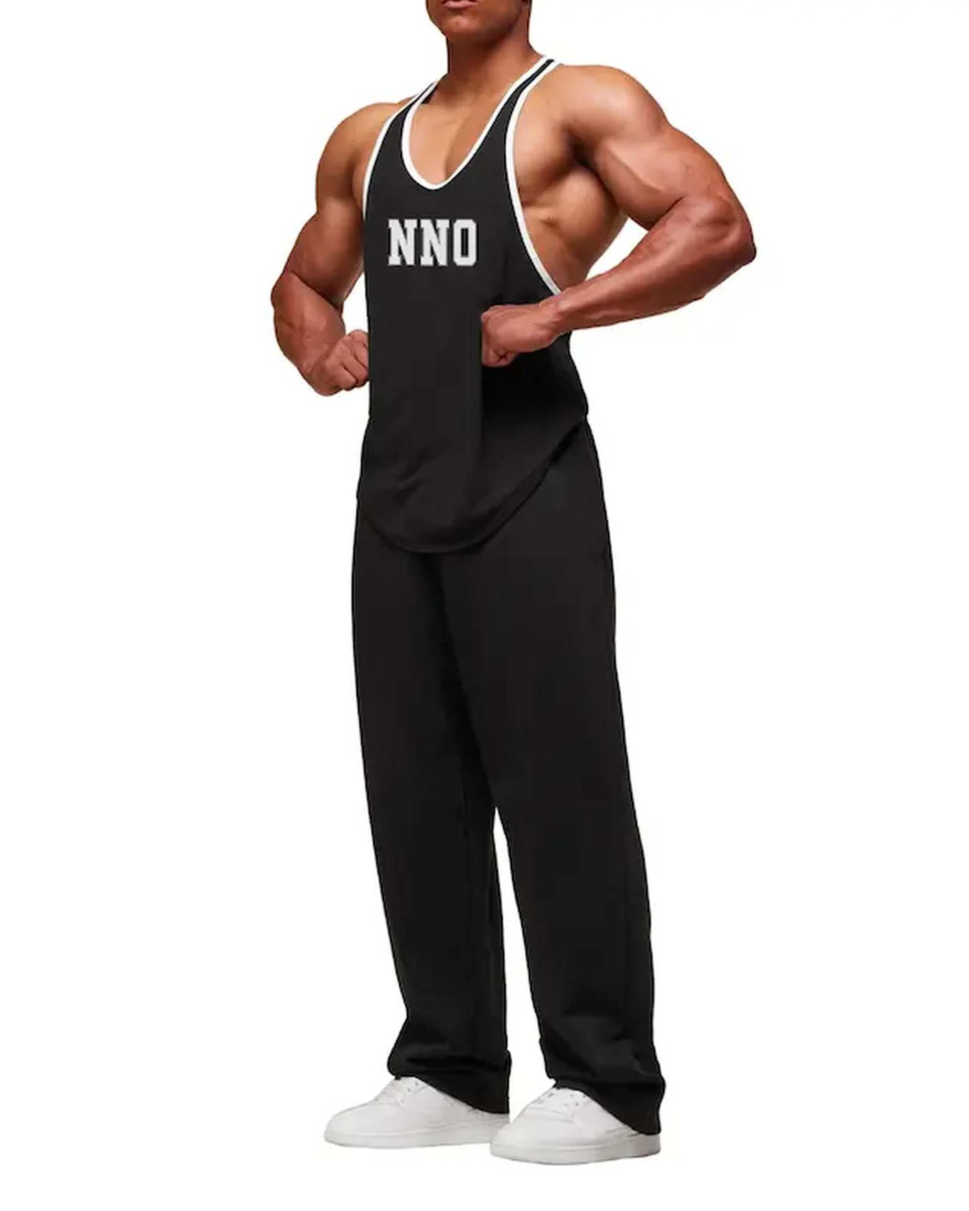 تاپ ورزشی مردانه اورسایز مشکی نوزده نود و یک 1991 مدل TS1995 B