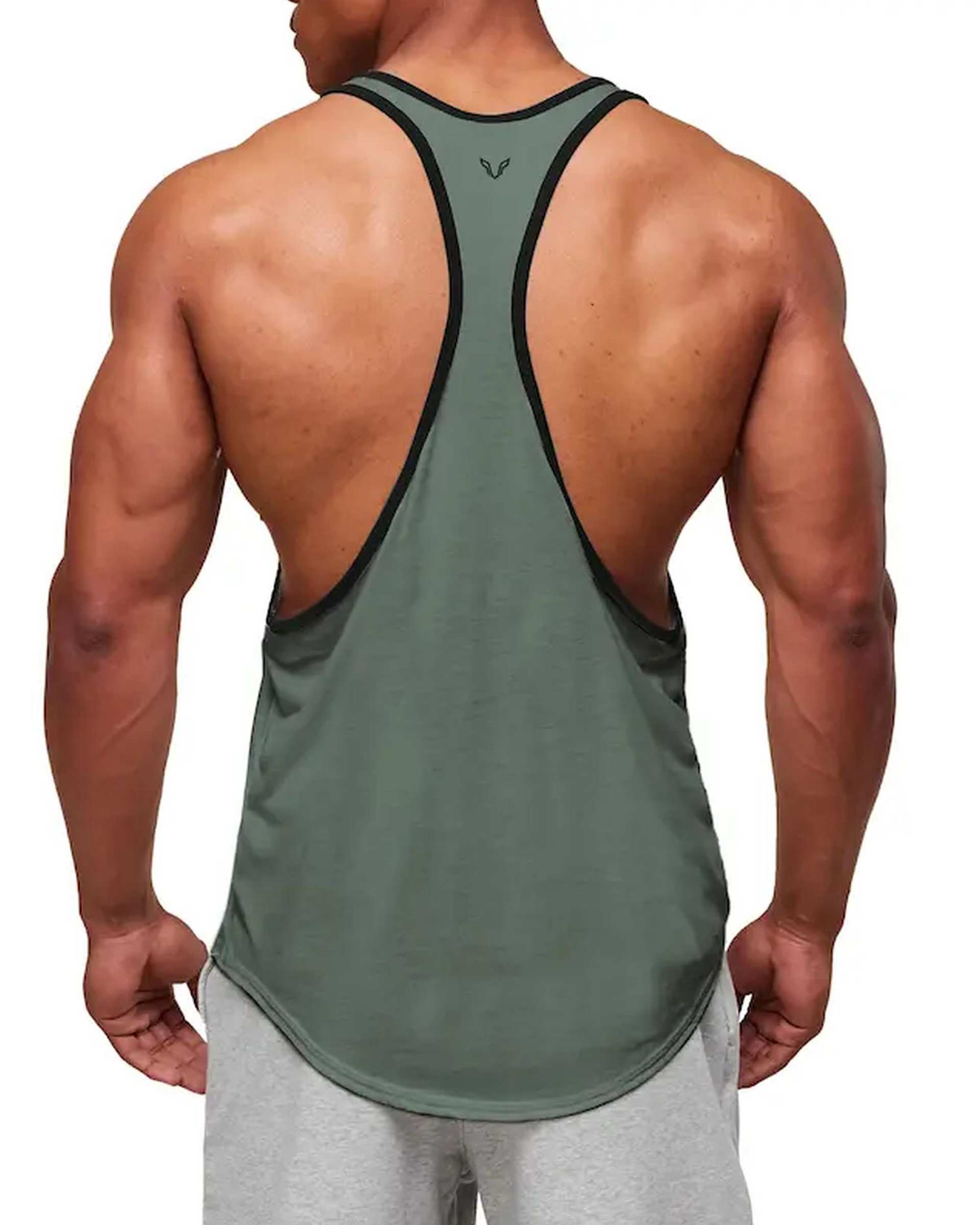 تاپ ورزشی مردانه اورسایز سبز تیره نوزده نود و یک 1991 مدل TS1995 G