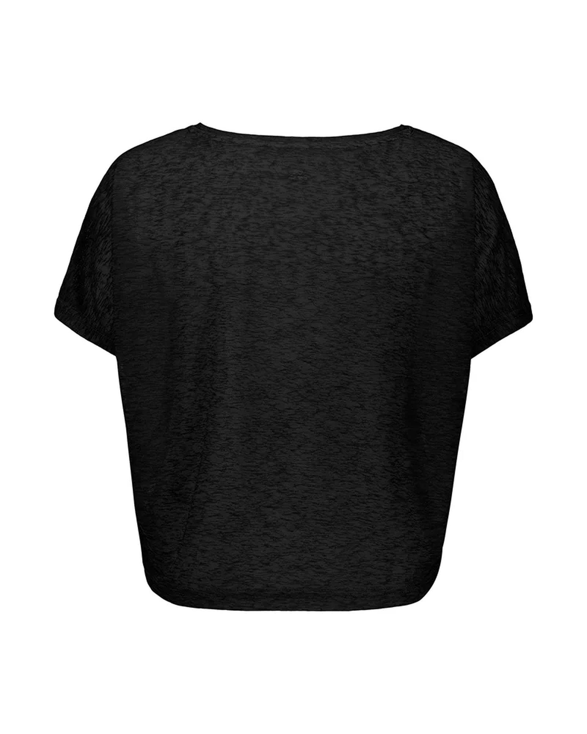 تی شرت کراپ ورزشی زنانه مشکی نوزده نود و یک 1991 مدل TS1991 B