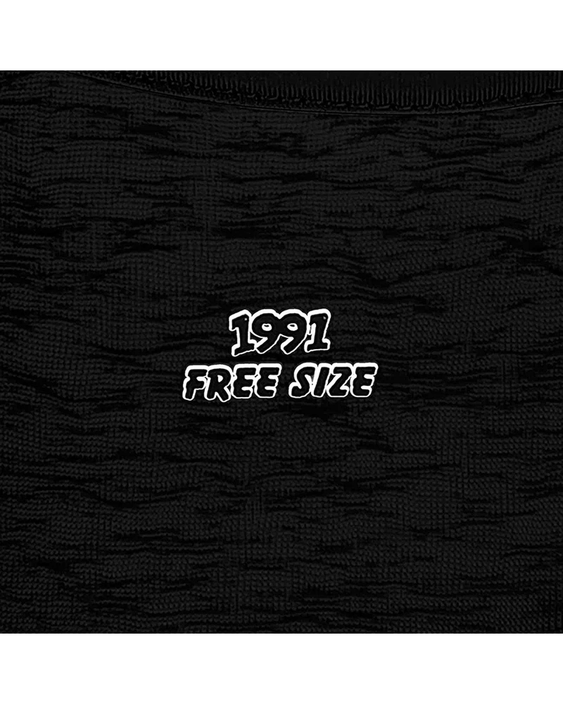 تی شرت کراپ ورزشی زنانه مشکی نوزده نود و یک 1991 مدل TS1991 B