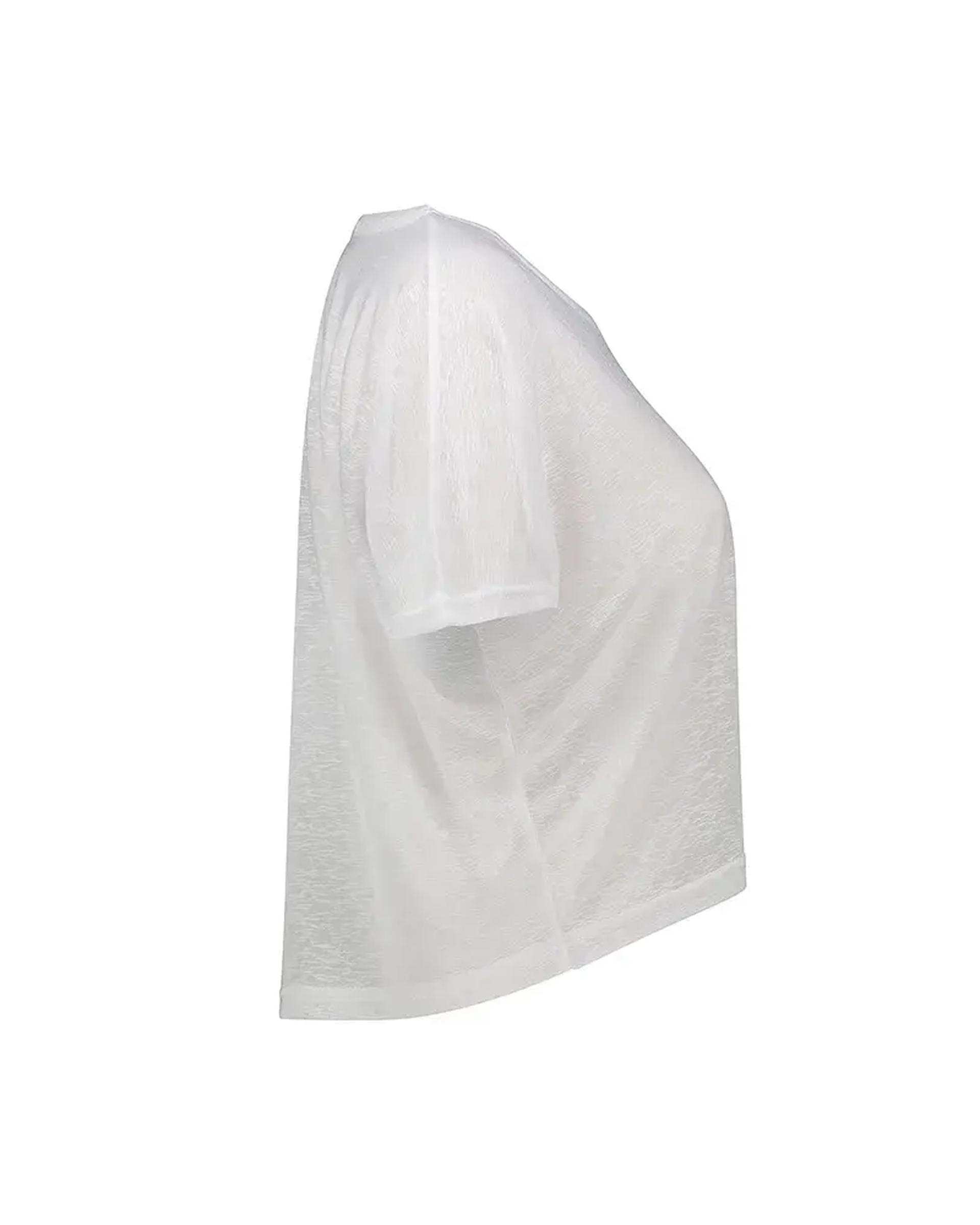 تی شرت کراپ ورزشی زنانه سفید نوزده نود و یک 1991 مدل TS1991 W