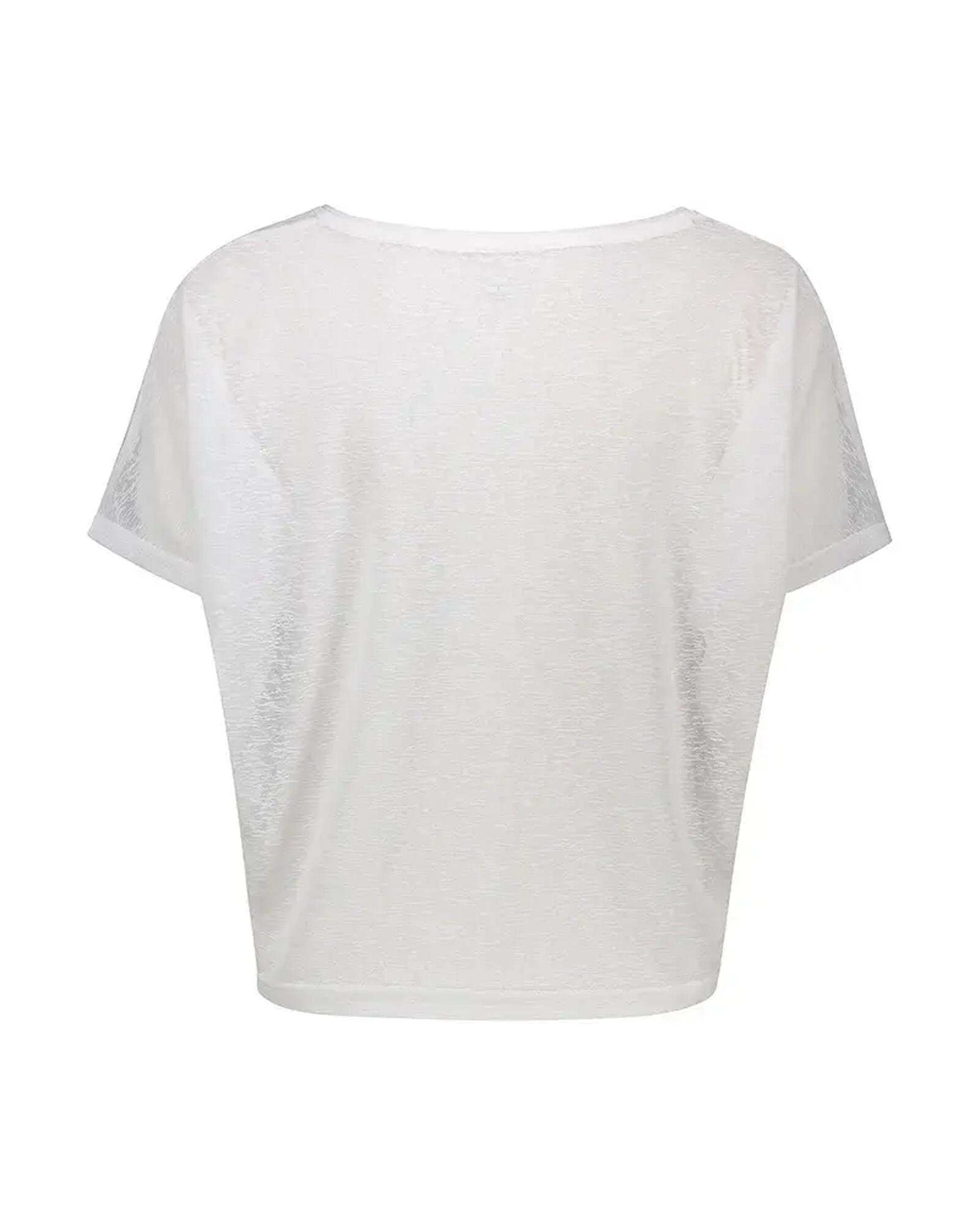 تی شرت کراپ ورزشی زنانه سفید نوزده نود و یک 1991 مدل TS1991 W