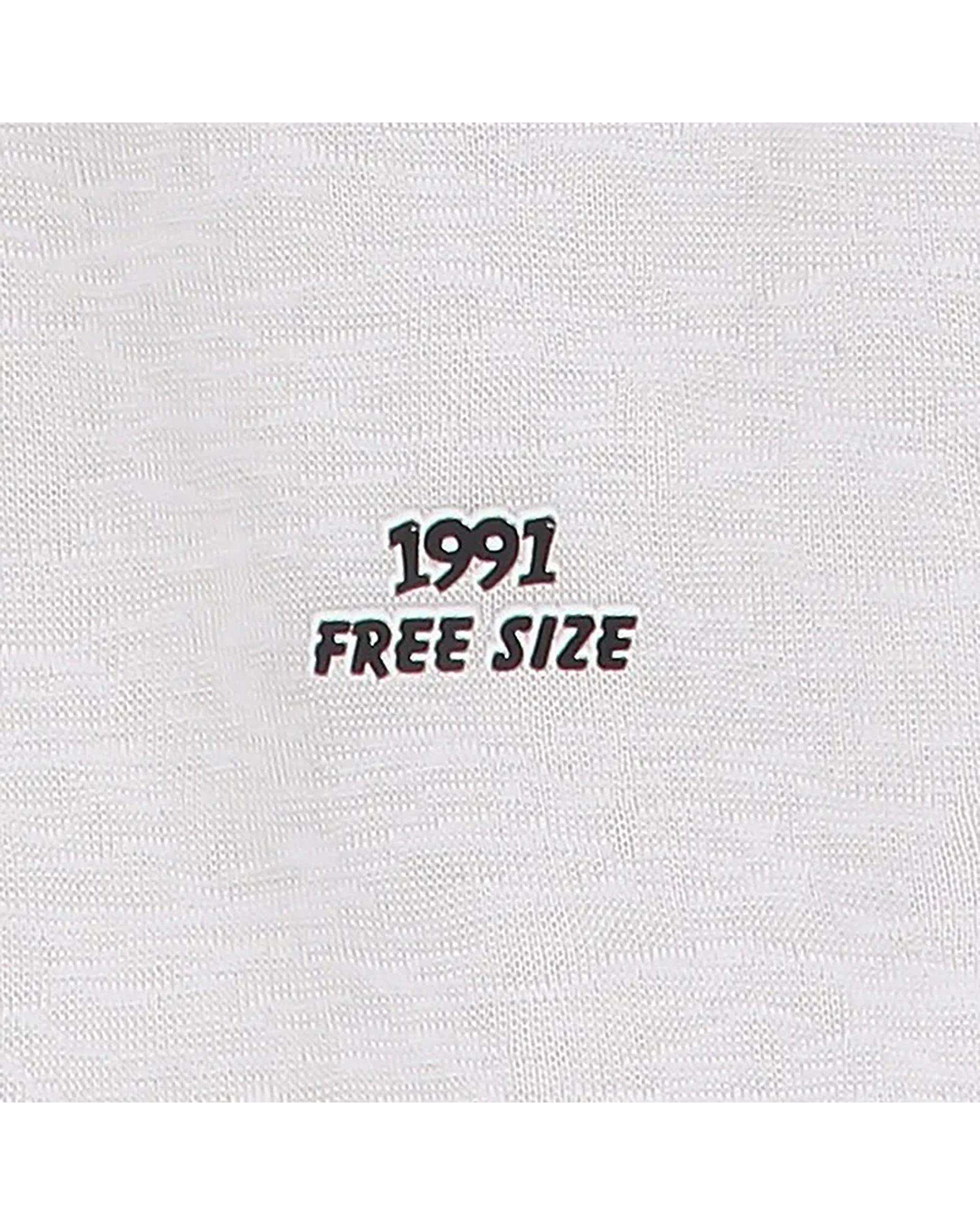 تی شرت کراپ ورزشی زنانه زیپ دار سفید نوزده نود و یک 1991 مدل TS1992 W