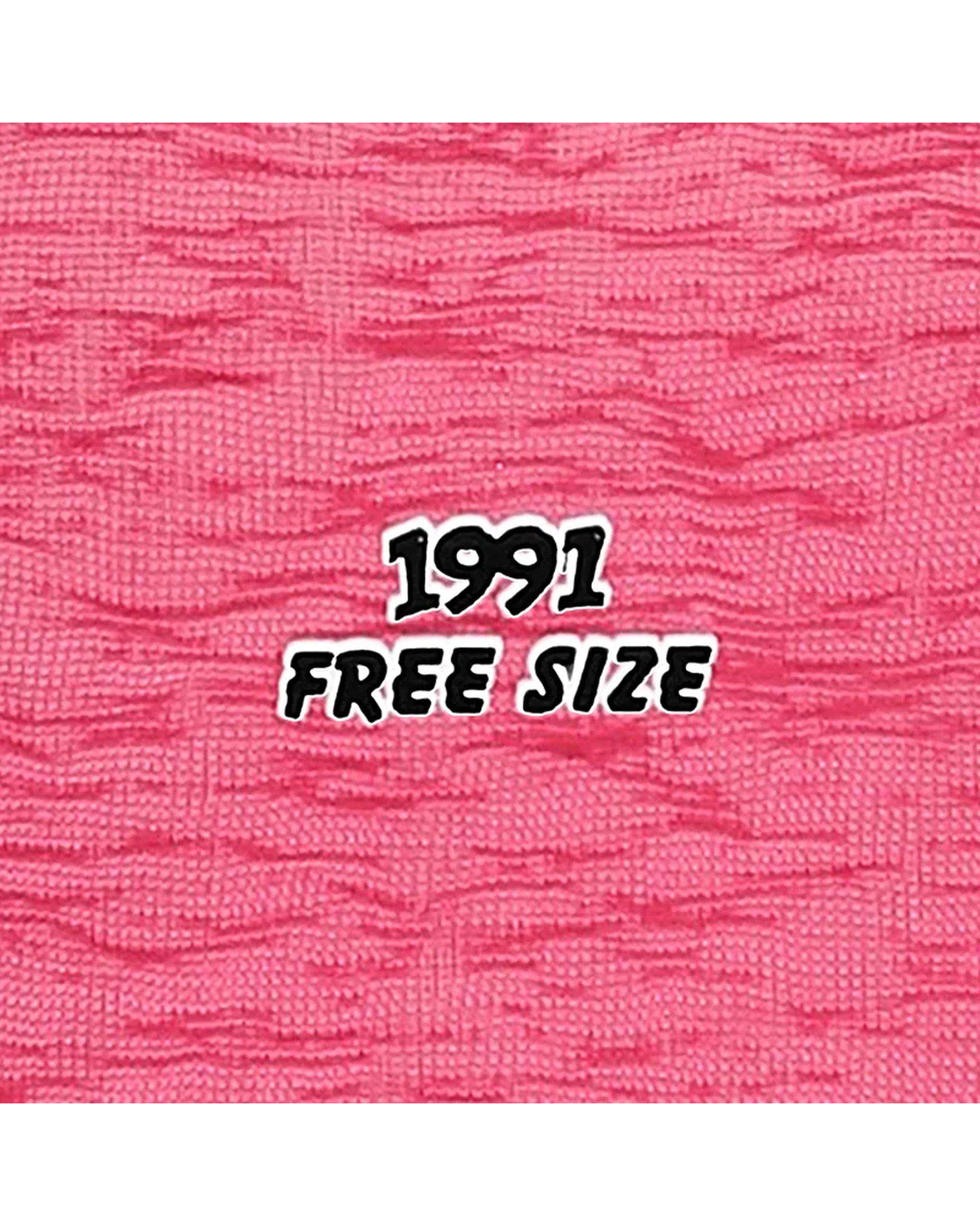 تی شرت کراپ ورزشی زنانه زیپ دار سرخابی نوزده نود و یک 1991 مدل TS1992 SO