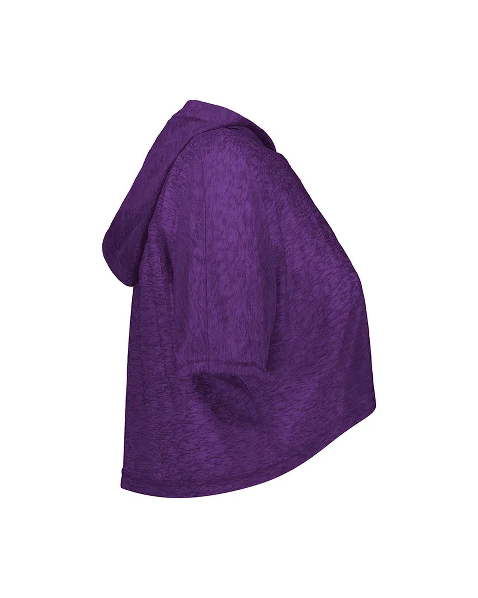 تی شرت کراپ ورزشی زنانه زیپ دار بنفش نوزده نود و یک 1991 مدل TS1992 PU