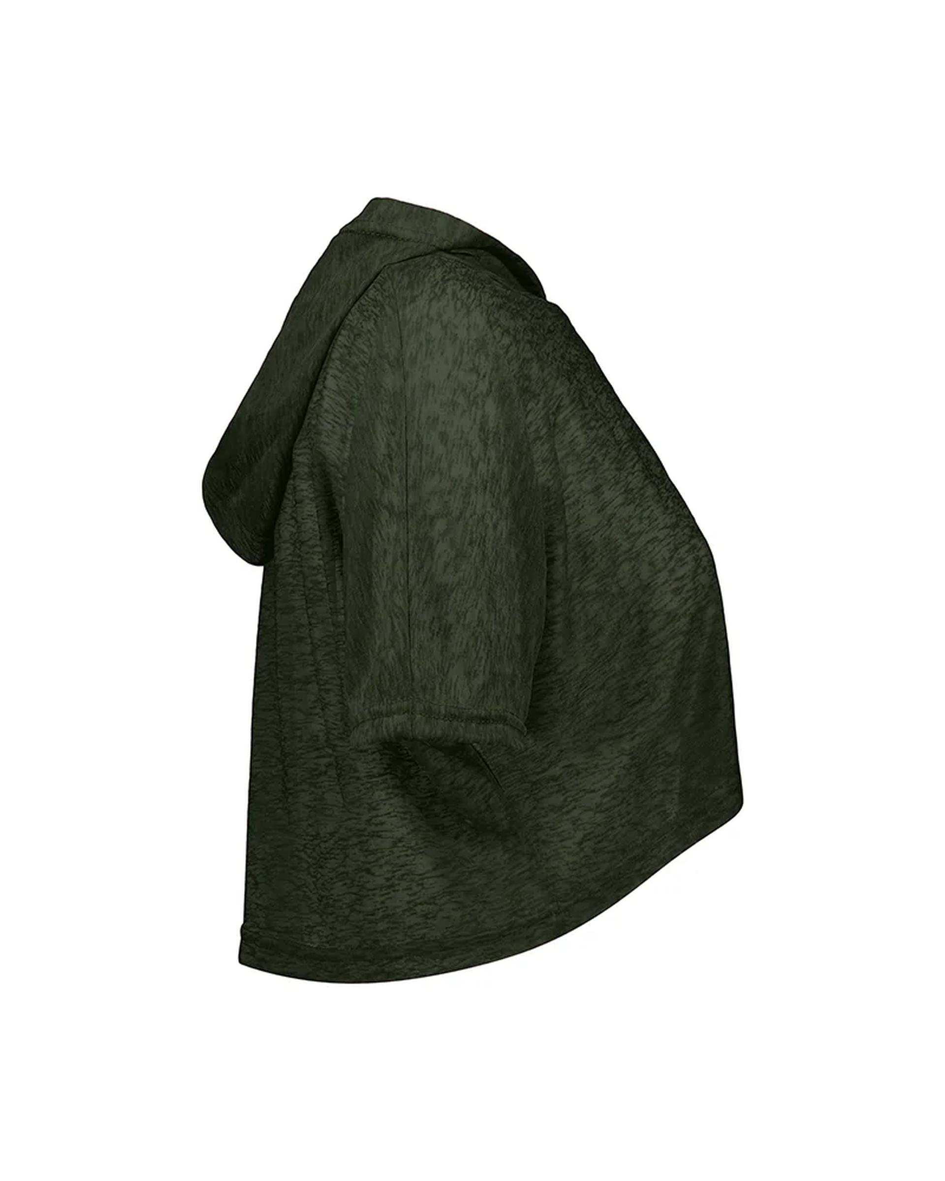 تی شرت کراپ ورزشی زنانه زیپ دار سبز نوزده نود و یک 1991 مدل TS1992 GR