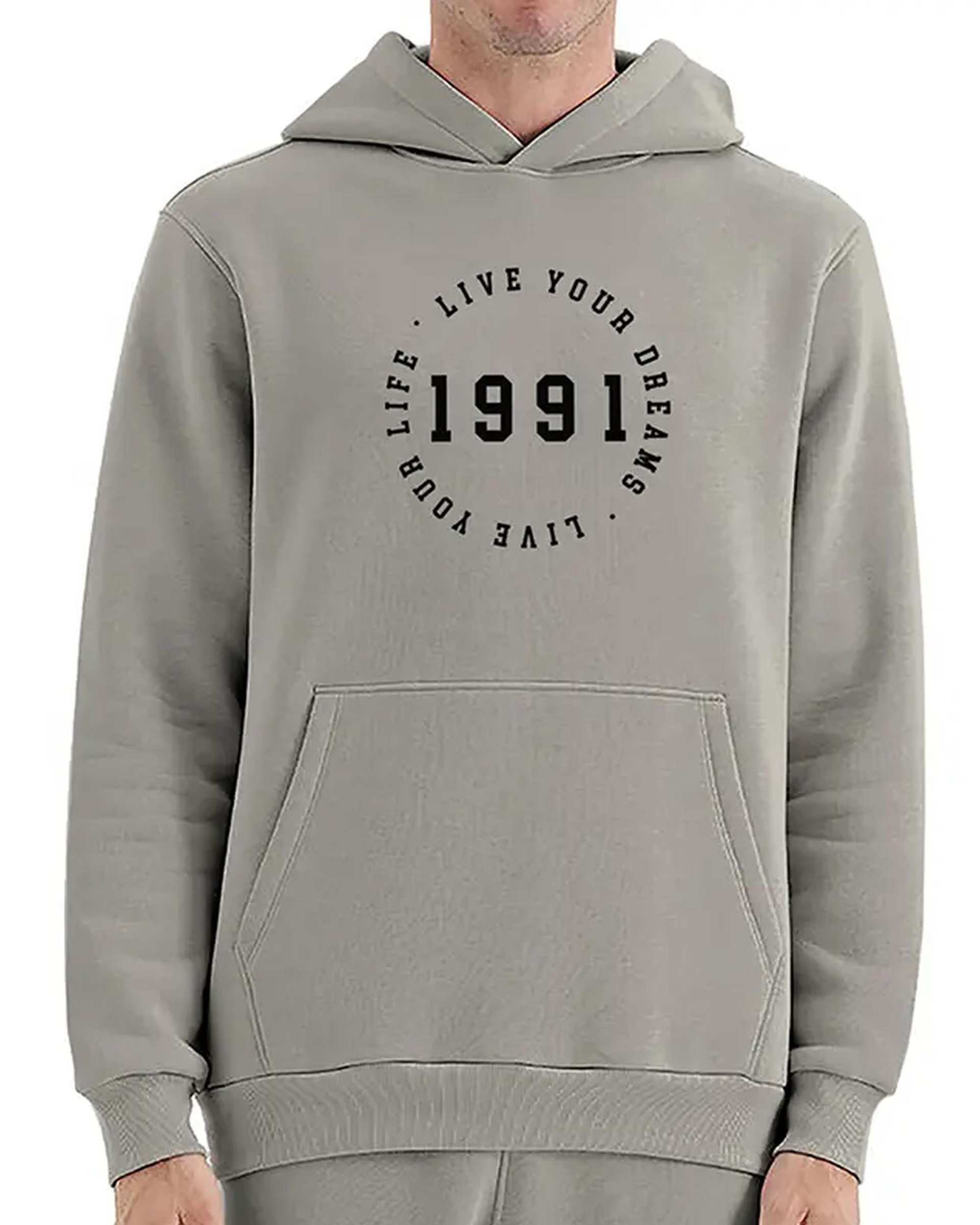 هودی مردانه Brush طوسی نوزده نود و یک 1991 مدل GK1931 G