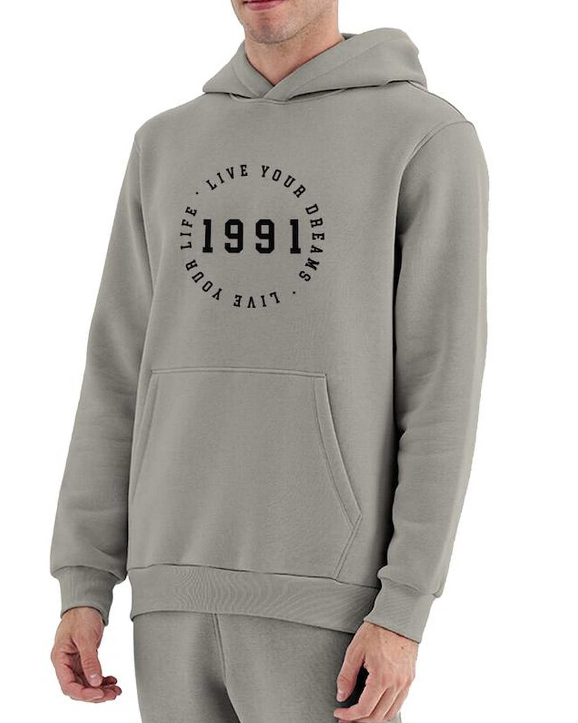 هودی مردانه Brush طوسی نوزده نود و یک 1991 مدل GK1931 G