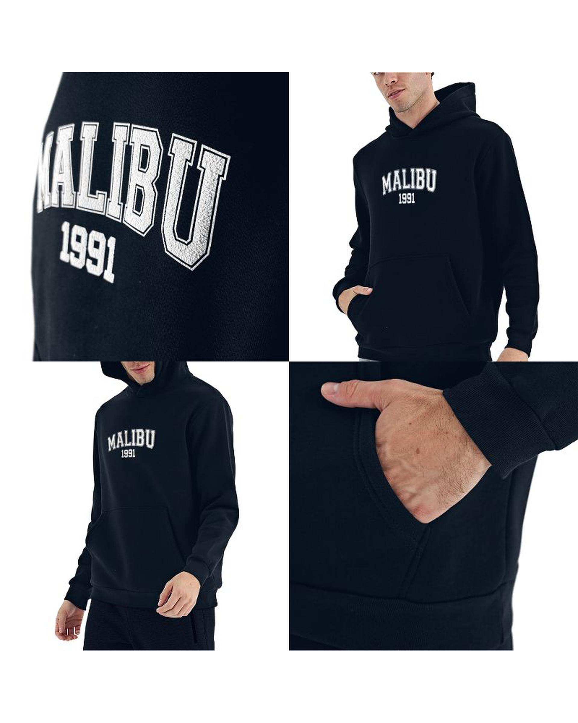 هودی مردانه MALIBU سرمه ای نوزده نود و یک 1991 مدل GK1945 NB