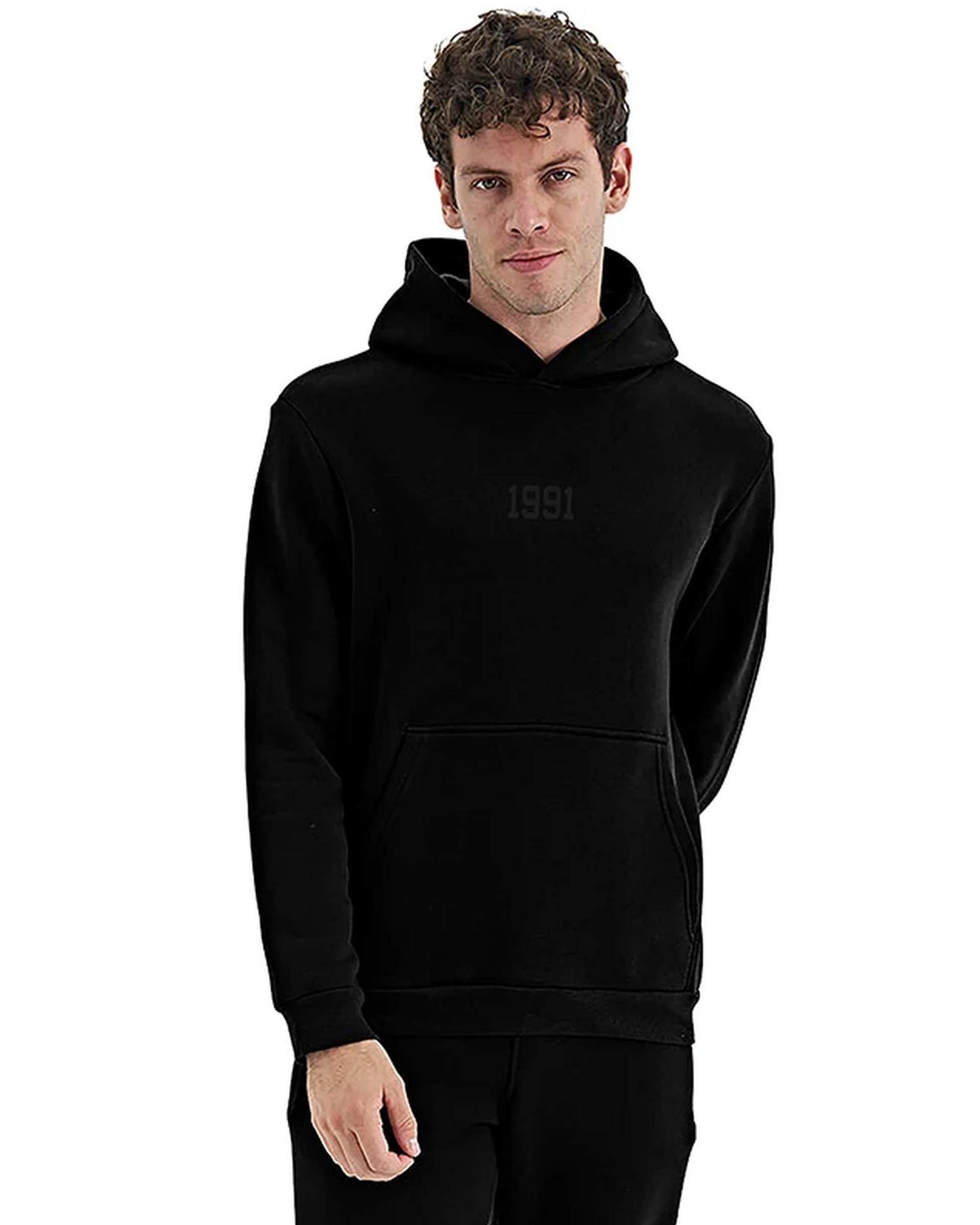 هودی مردانه مشکی نوزده نود و یک 1991 مدل GK1948 B