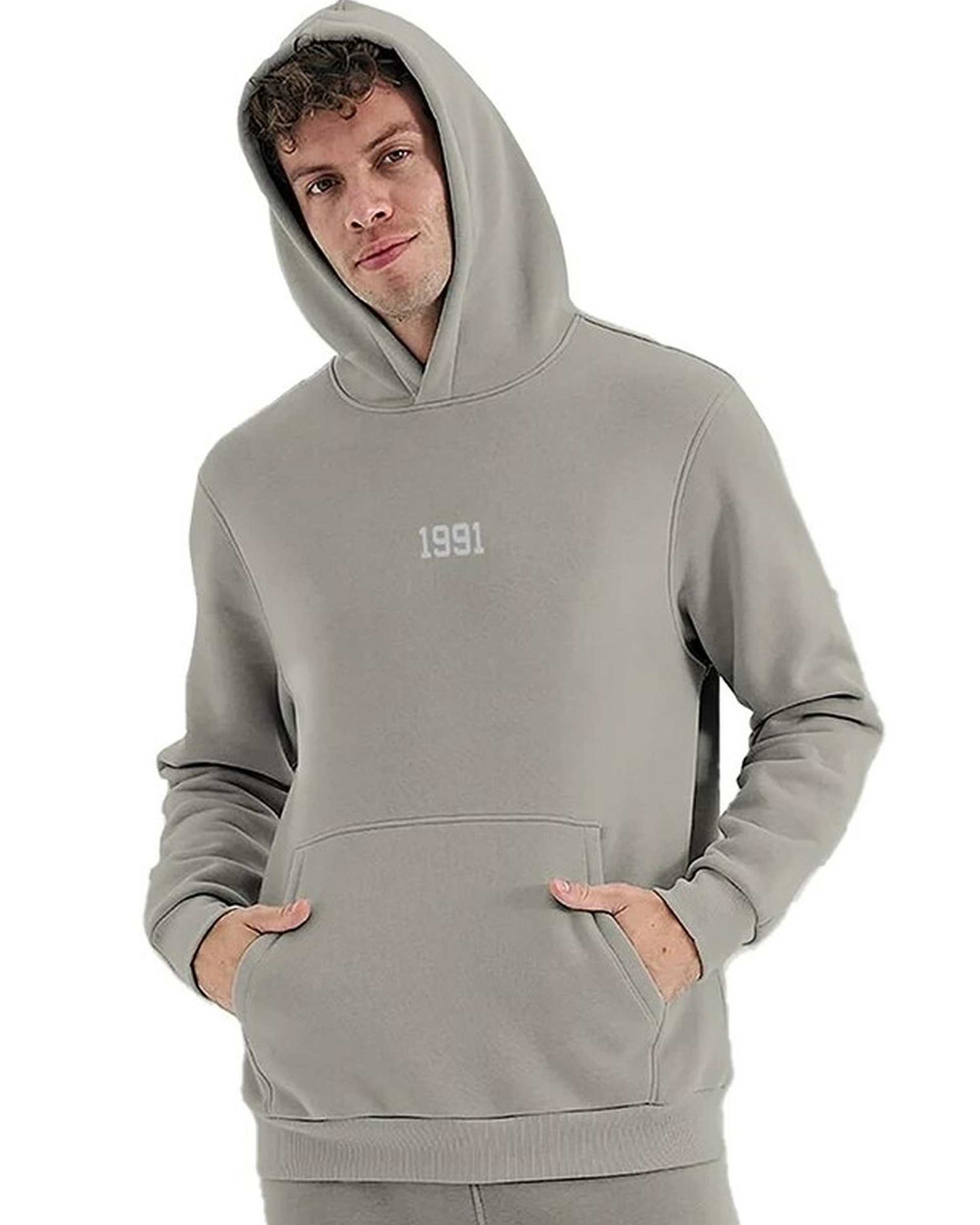 هودی مردانه طوسی نوزده نود و یک 1991 مدل GK1948 G