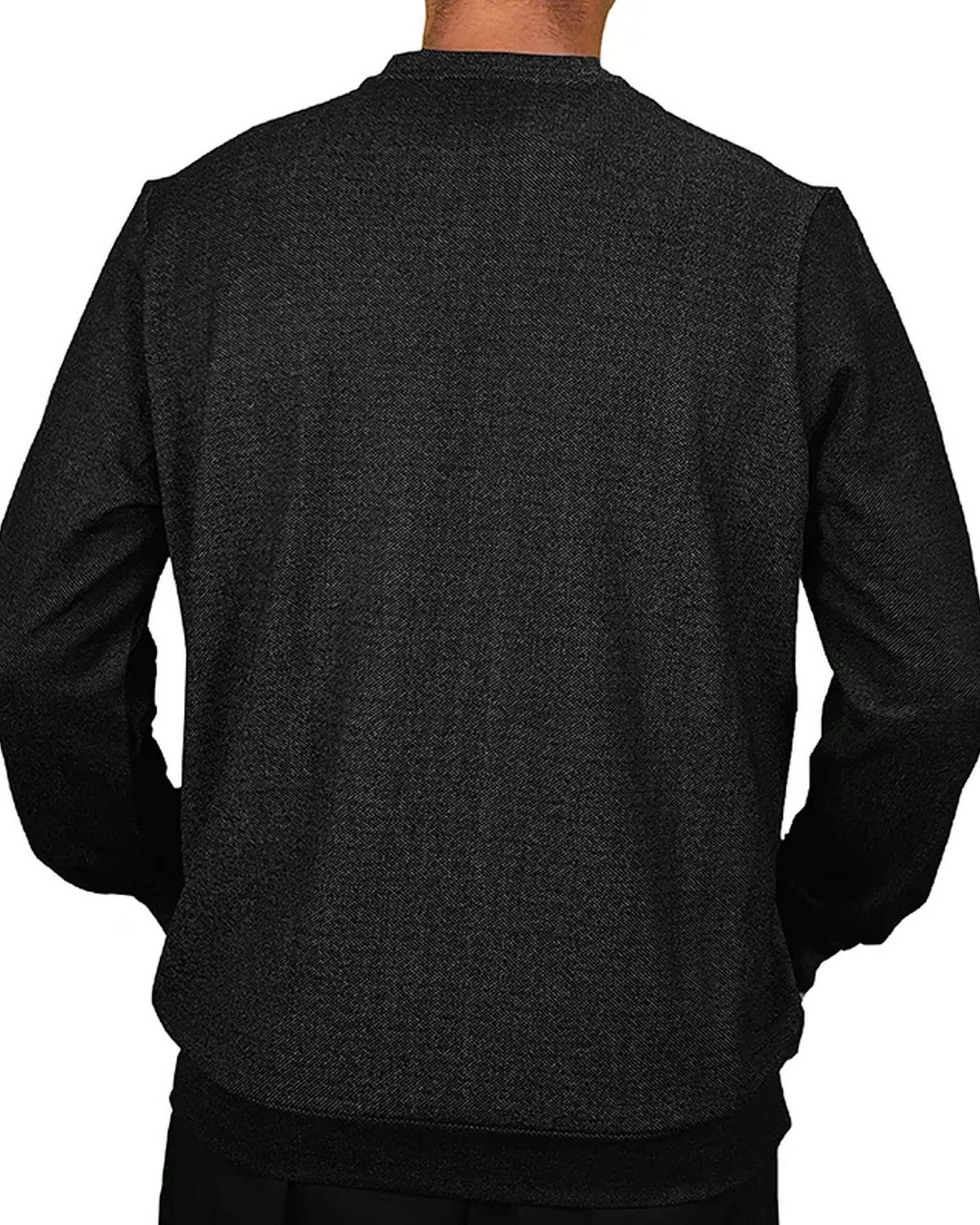 سویشرت مردانه خاویاری مشکی نوزده نود و یک 1991 مدل GK1949 B