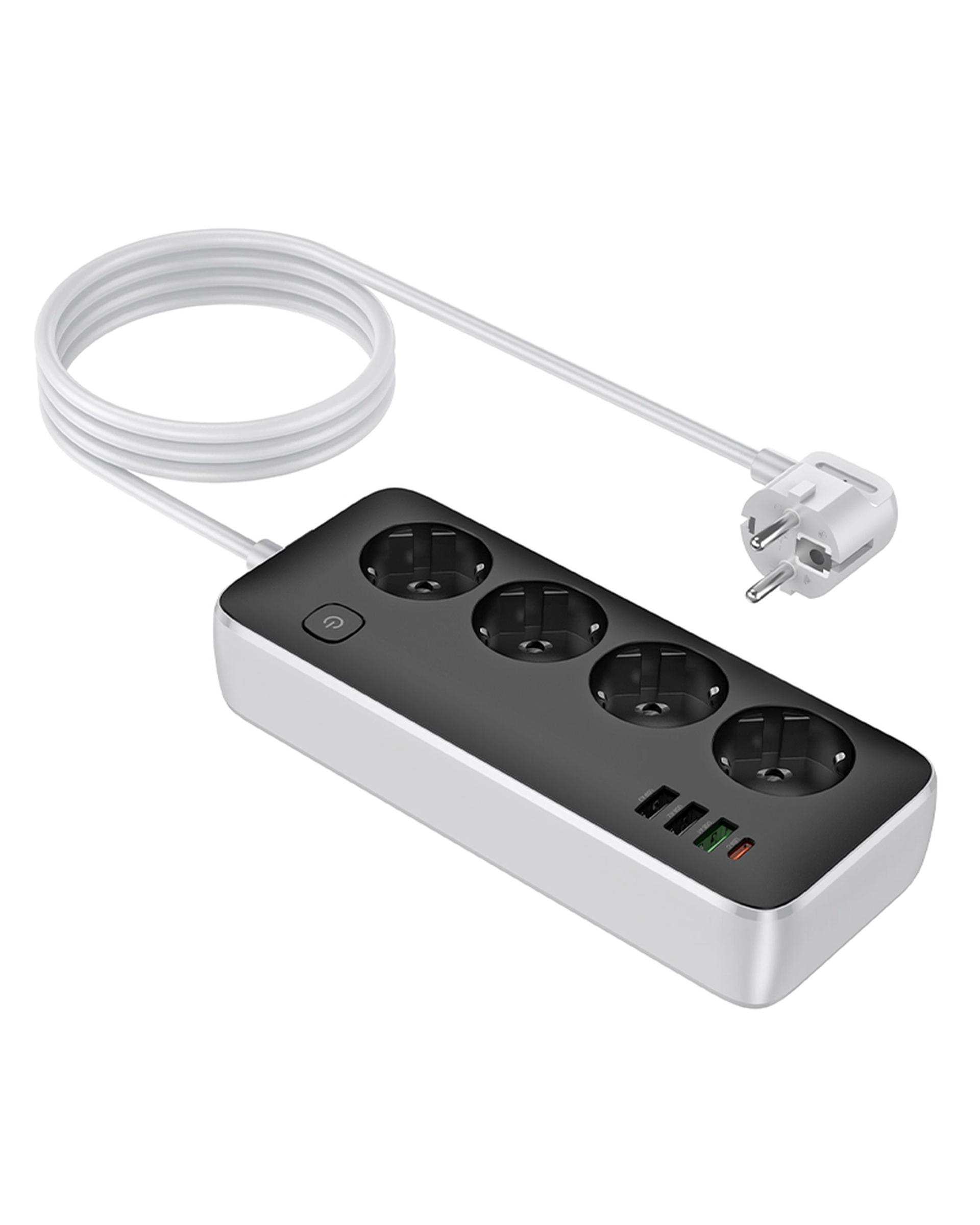 شارژر و چند راهی برق مشکی هوکو Hoco مدل AC22