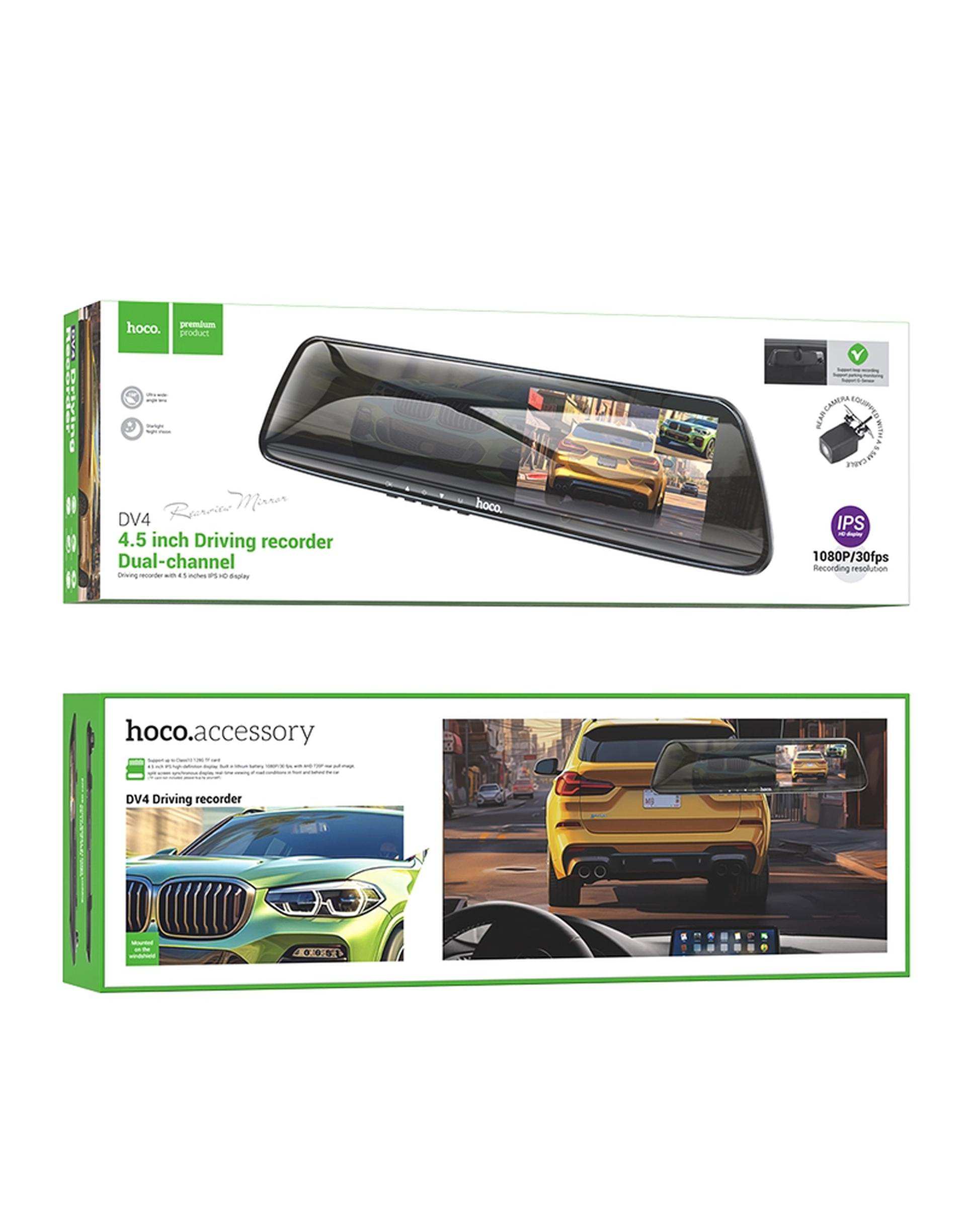 دوربین ثبت وقایع مشکی هوکو Hoco مدل آیینه ای مدل DV4